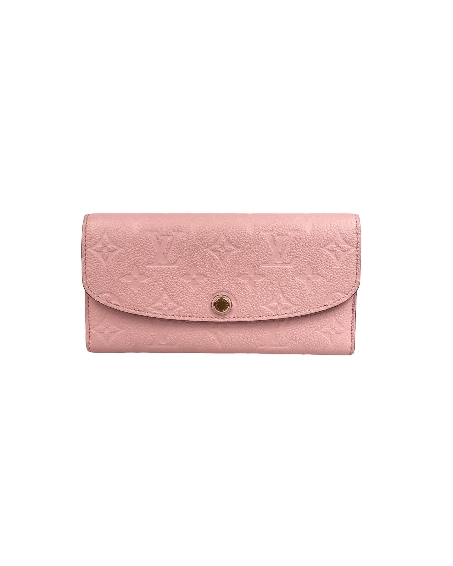 Rose Poudre Monogram Empriente Leather Emilie Wallet w/GHW