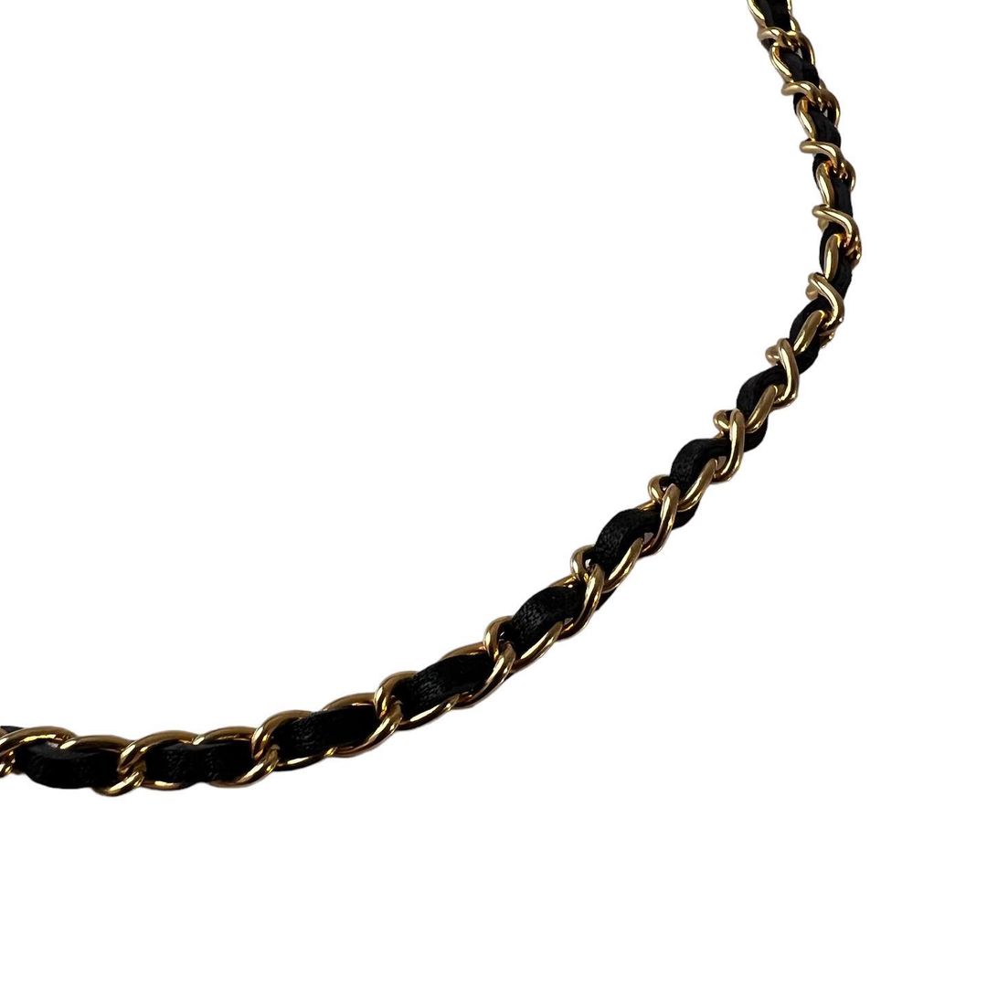 22A Black/Gold Leather Chocker/Necklace