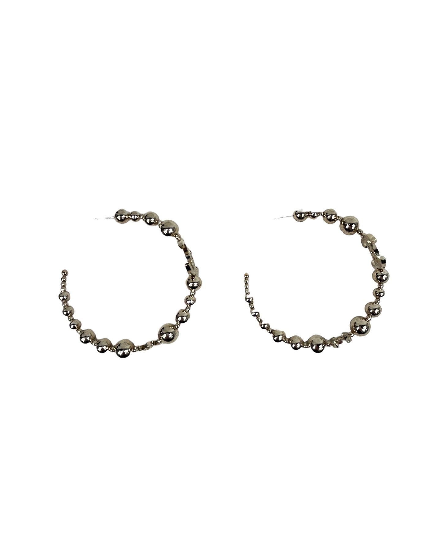 CC Logo Large Free Spirit Metal Beaded Hoop Earring