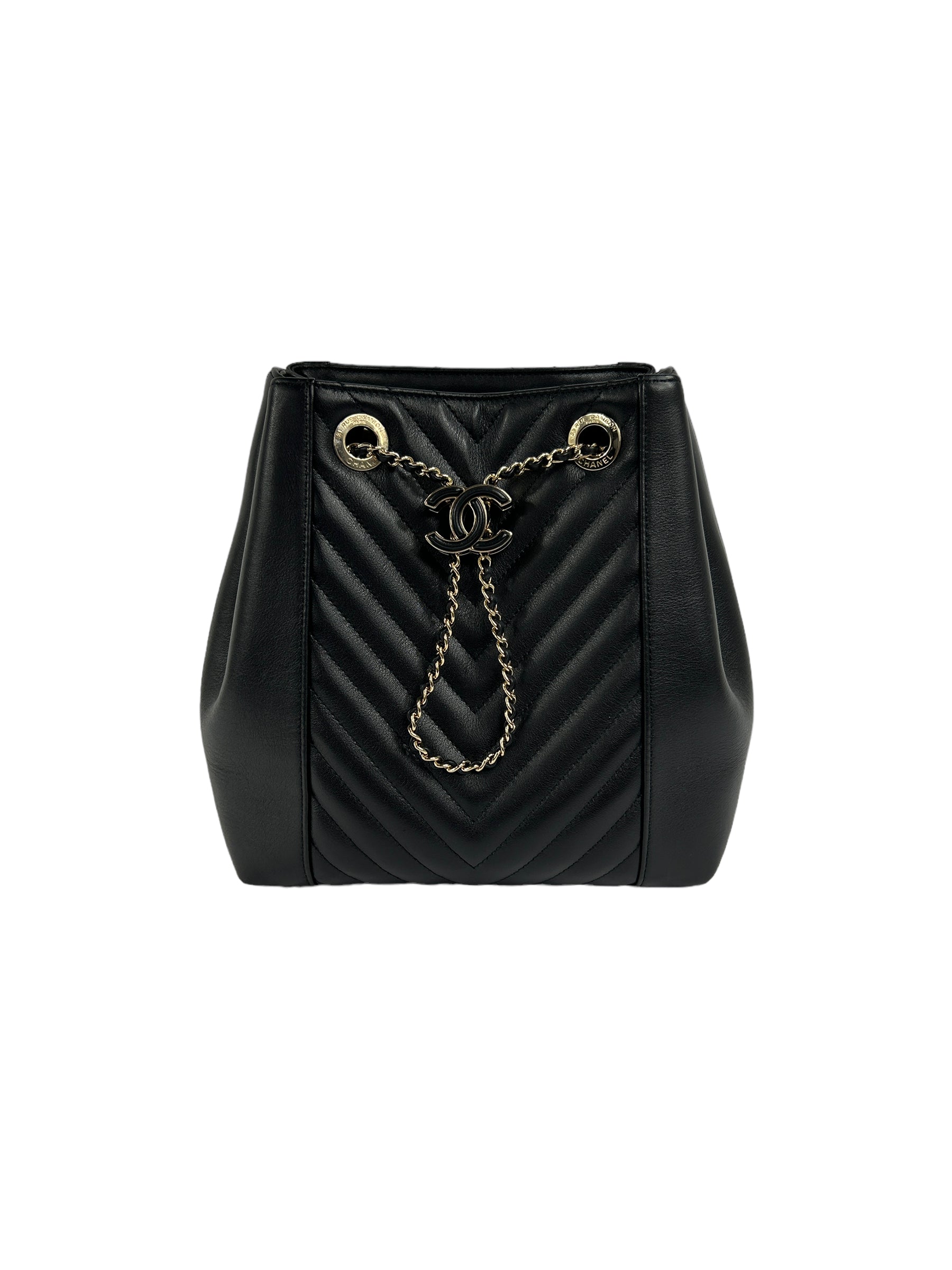 Chanel chevron drawstring bag sale