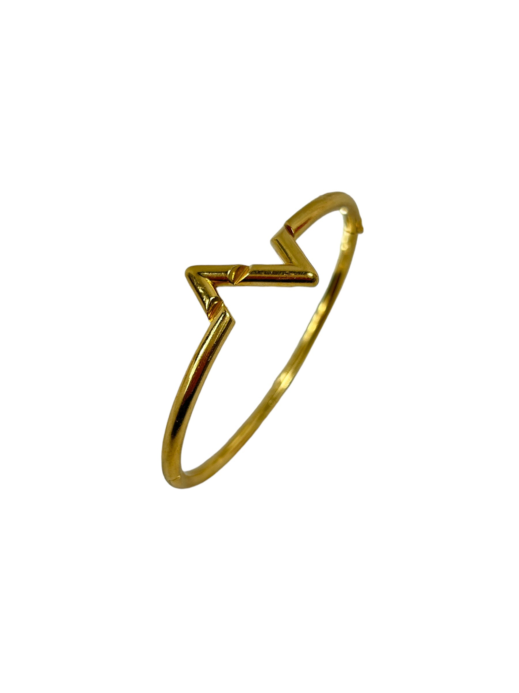 18K Yellow Gold Volt Upside Down Bangle