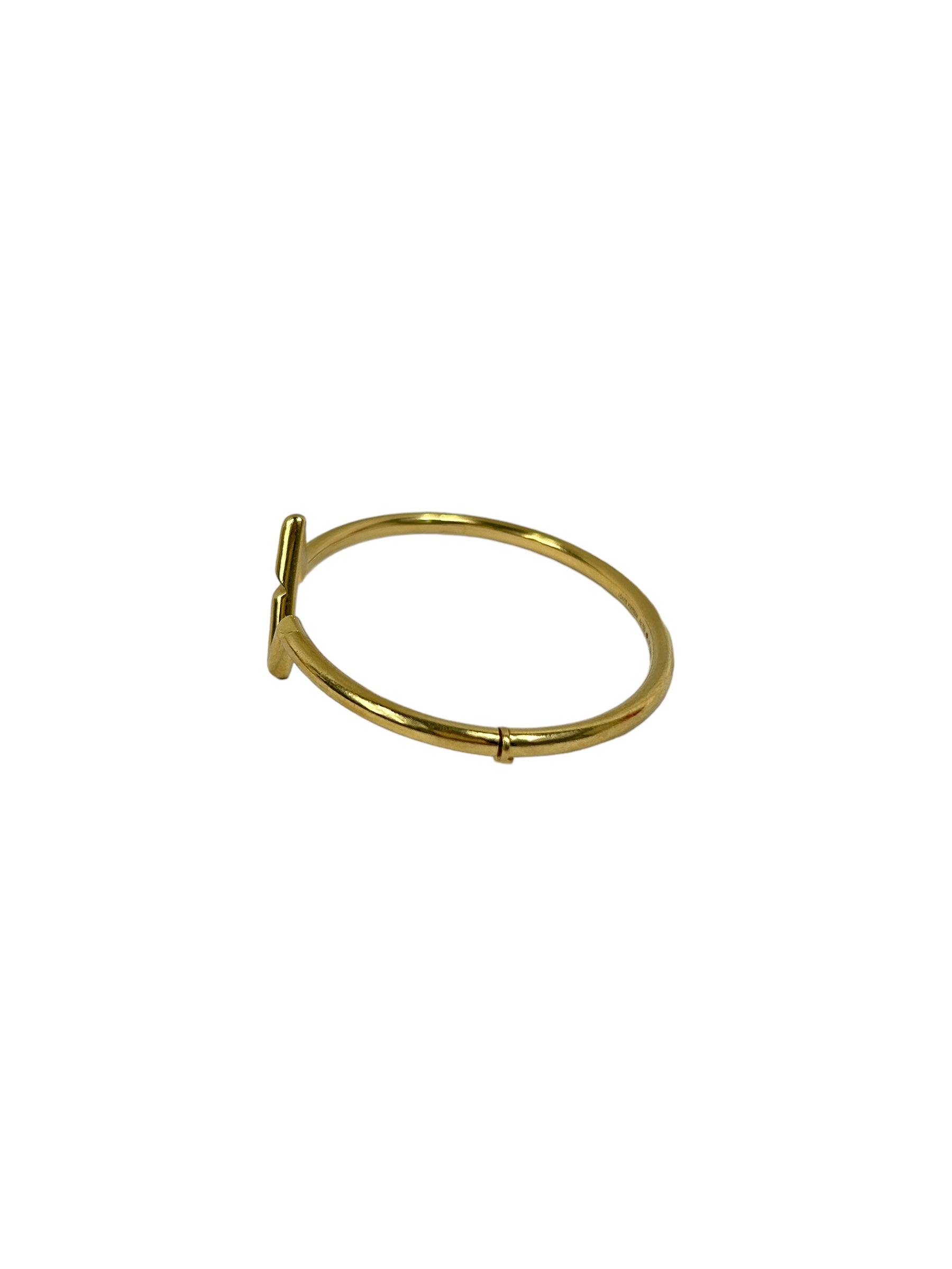 18K Yellow Gold Volt Upside Down Bangle