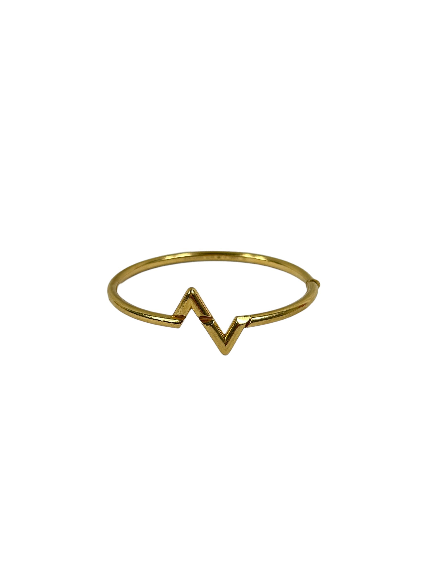 18K Yellow Gold Volt Upside Down Bangle