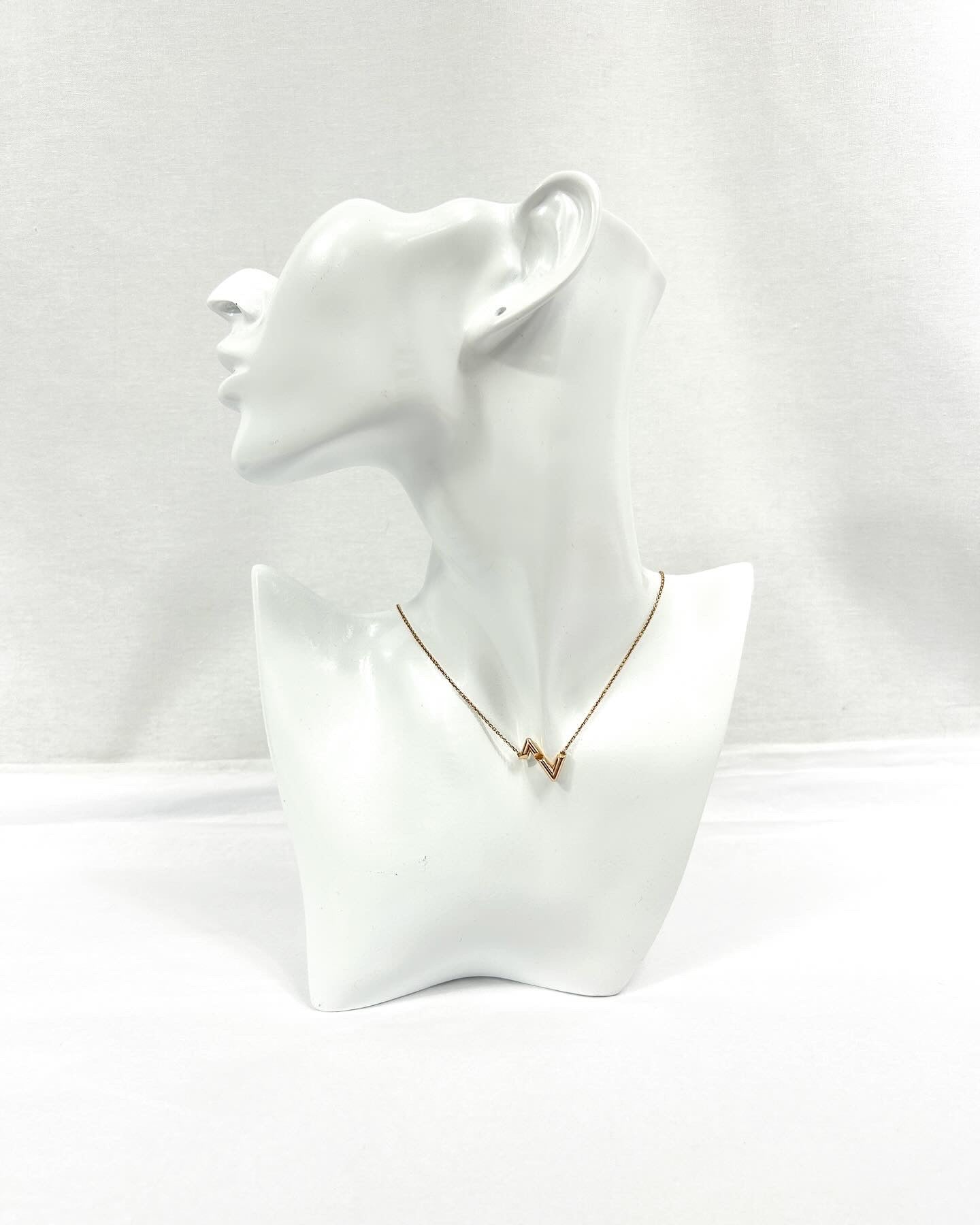 18K Gold Volt Upside Down Pendant Necklace