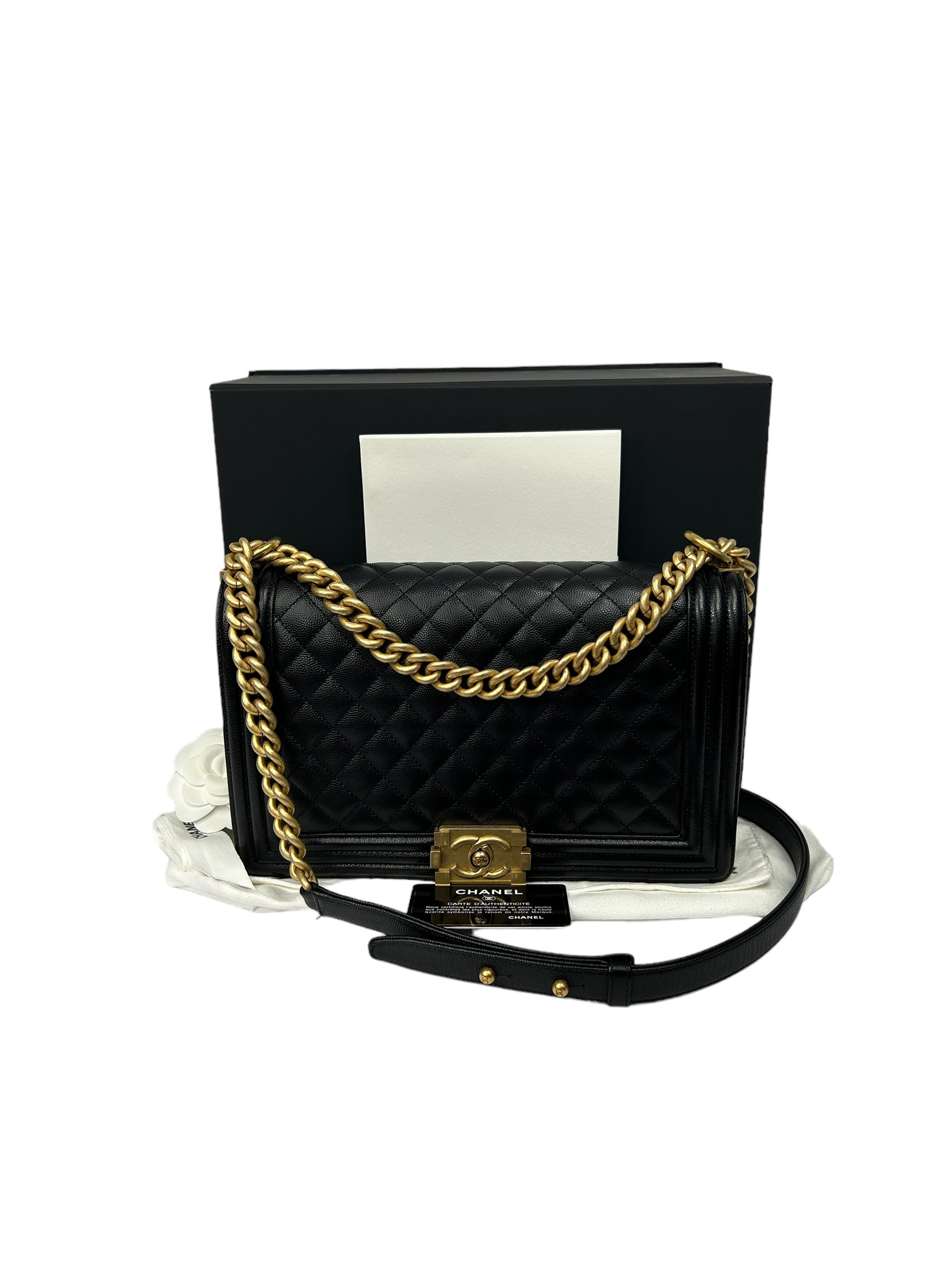 Caviar New Medium Boy Bag W/AGHW