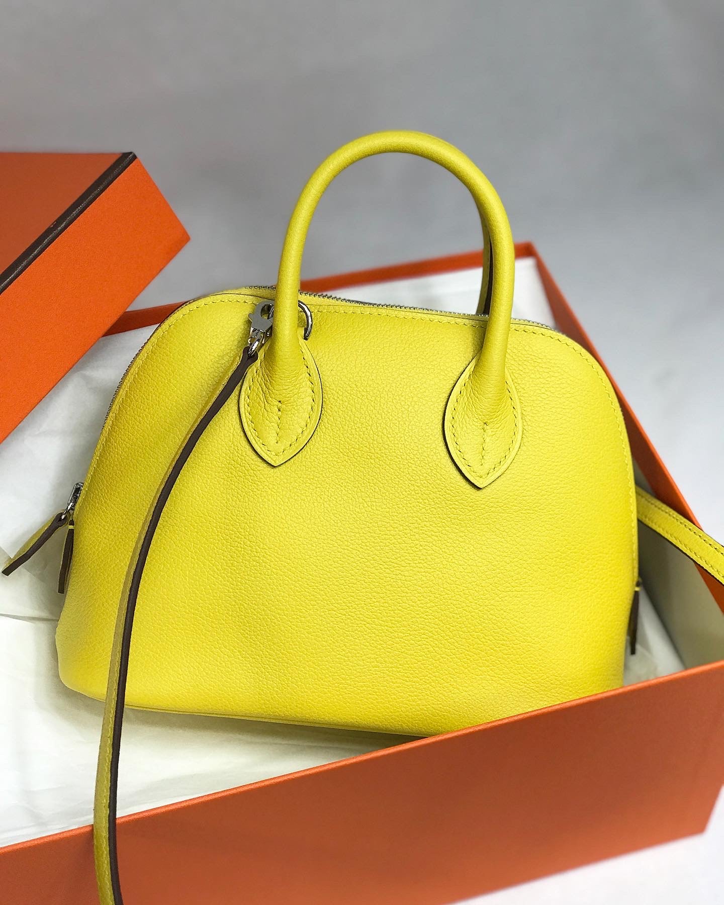 Evercolor Jaune de Naples 1923 Mini Bolide Bag w/PHW