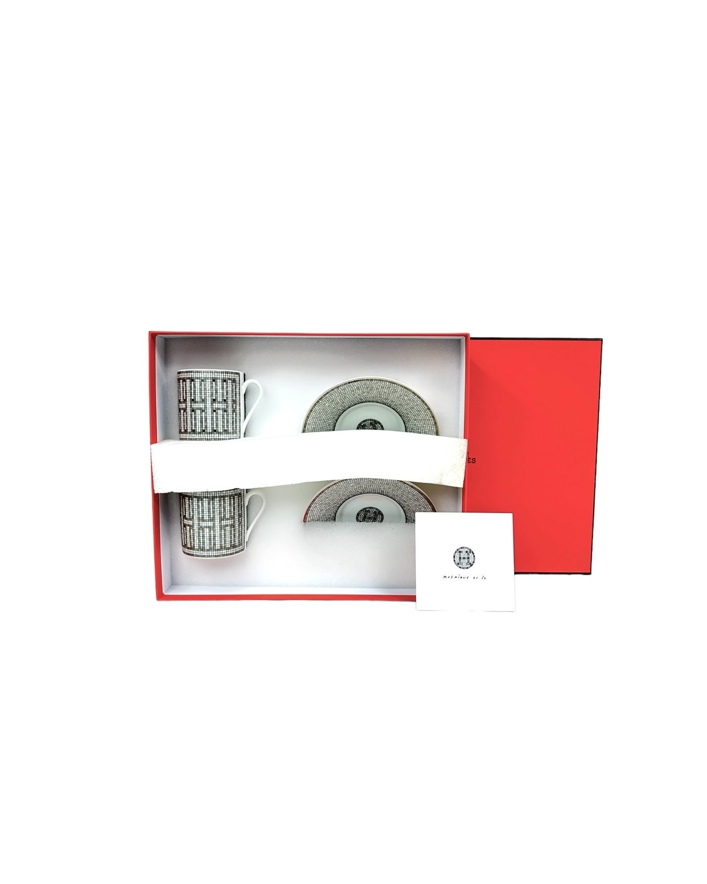 Mosaic Platinum 24 Coffee Cup/Saucer 2 Sets