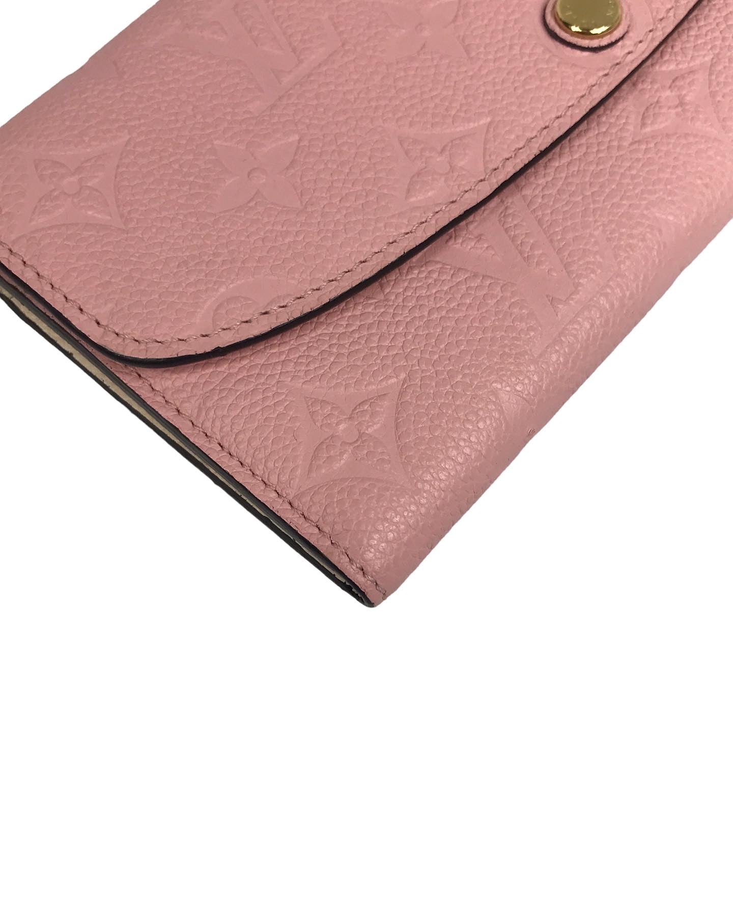 Rose Poudre Monogram Empriente Leather Emilie Wallet w/GHW