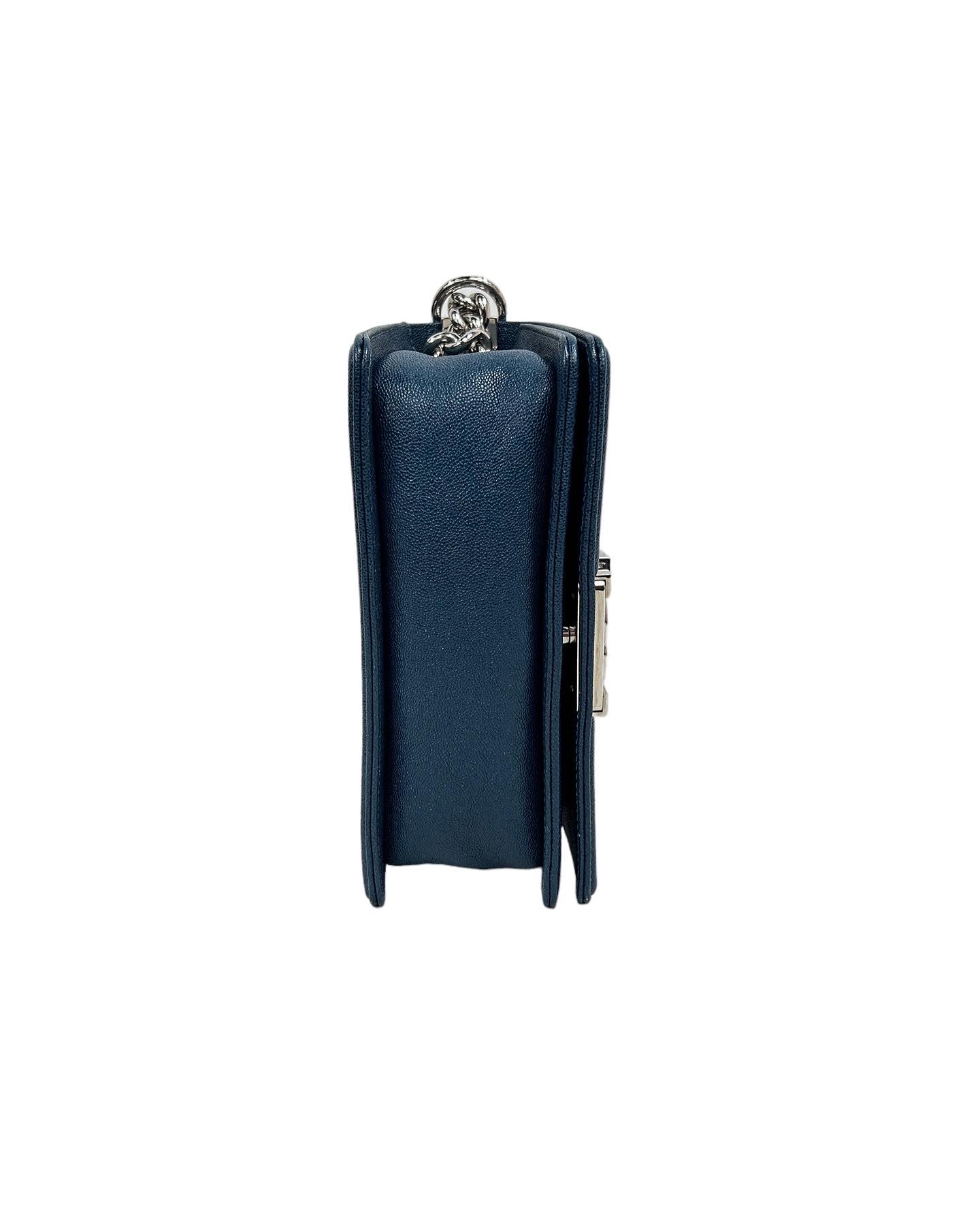 Blue Caviar Quilted Small Boy Bag w/SHW
