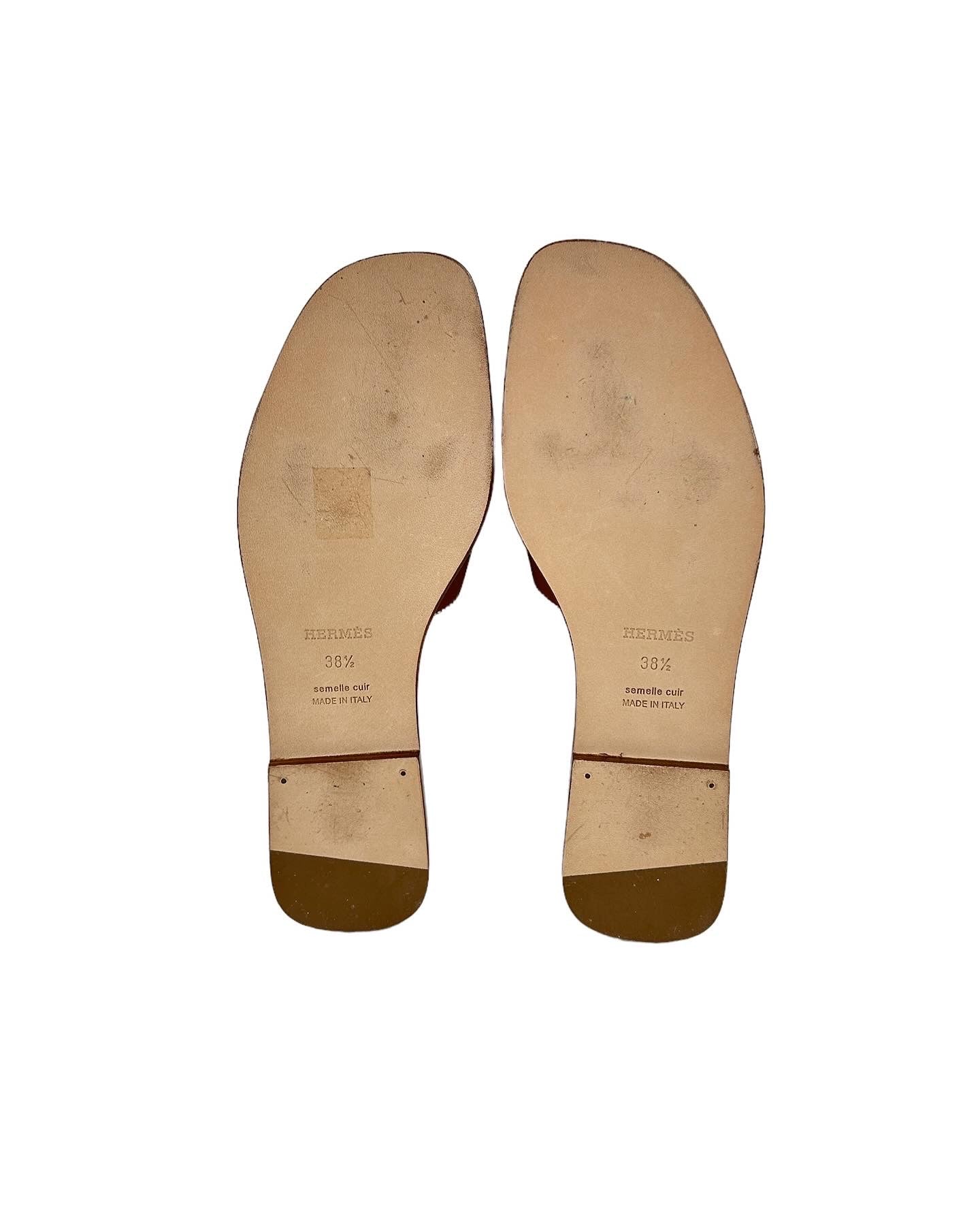 Gold Boxcalf Leather Oran Sandals