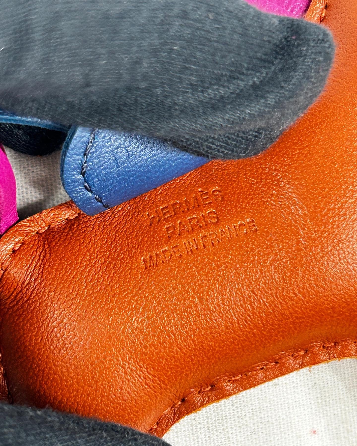 Magenta/Navy/Camel Rodeo PM Lambskin Leather Charm