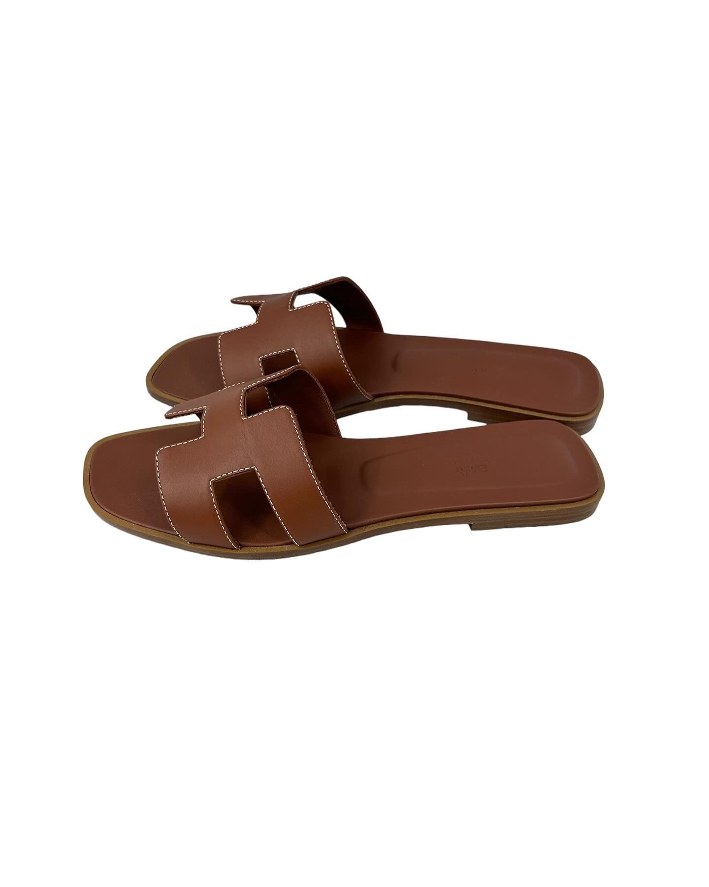 Gold Boxcalf Leather Oran Sandals