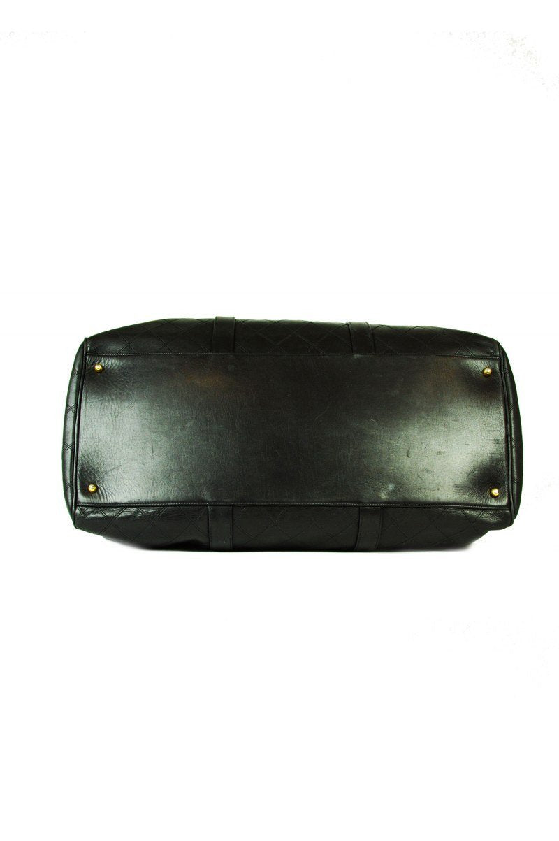 Black Lambskin Vintage Duffel Bag