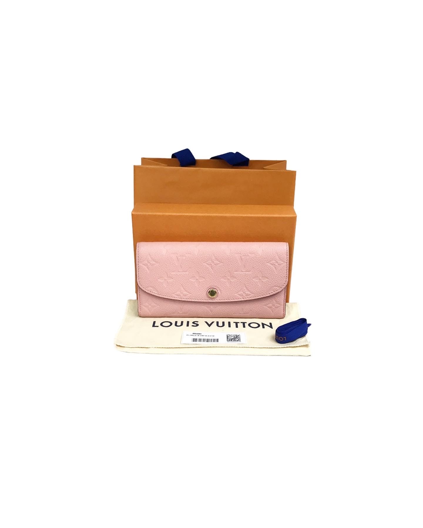 Rose Poudre Monogram Empriente Leather Emilie Wallet w/GHW