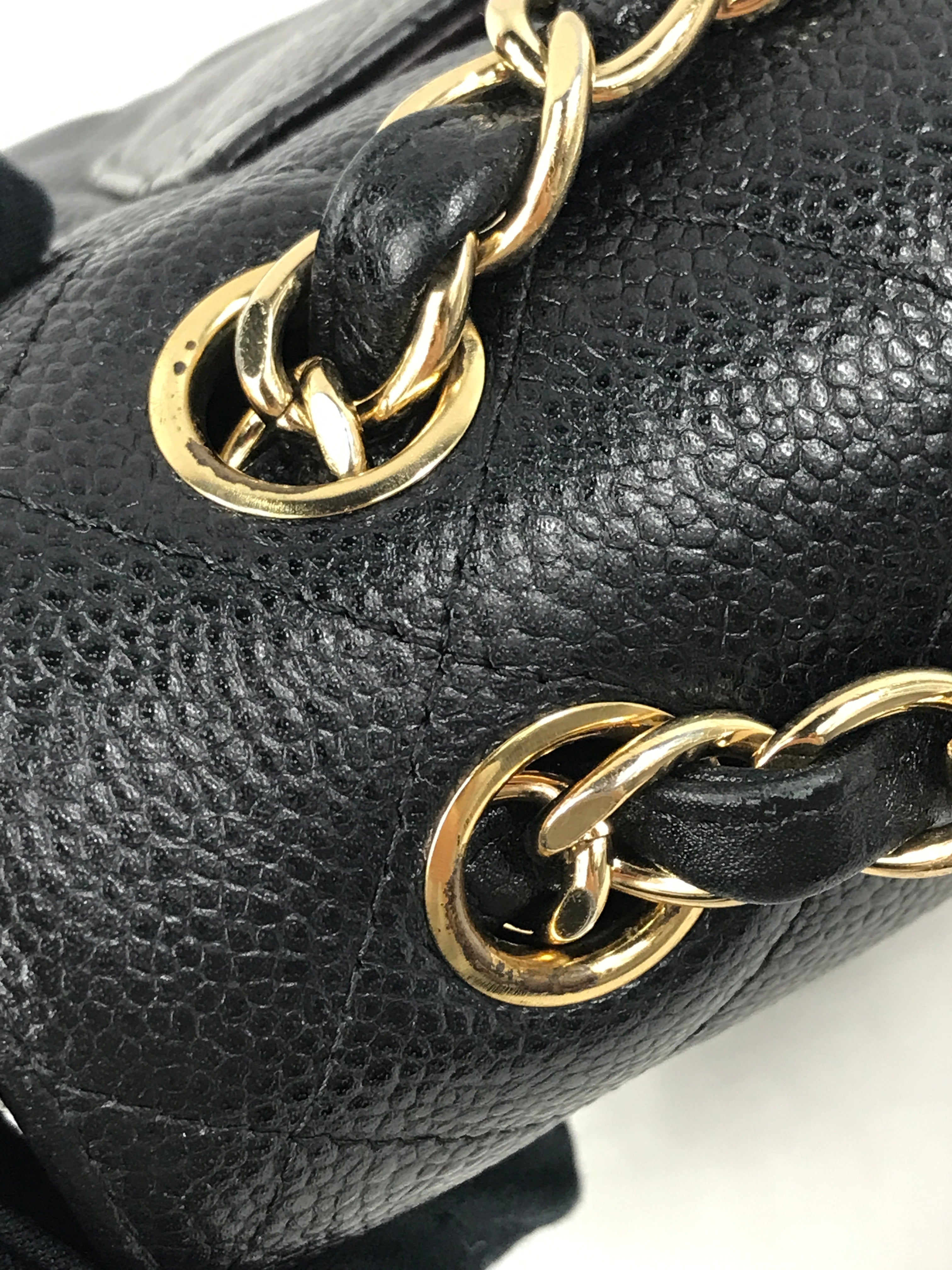Black Caviar Quilted Double Flap Jumbo Classic Flap w/GHW