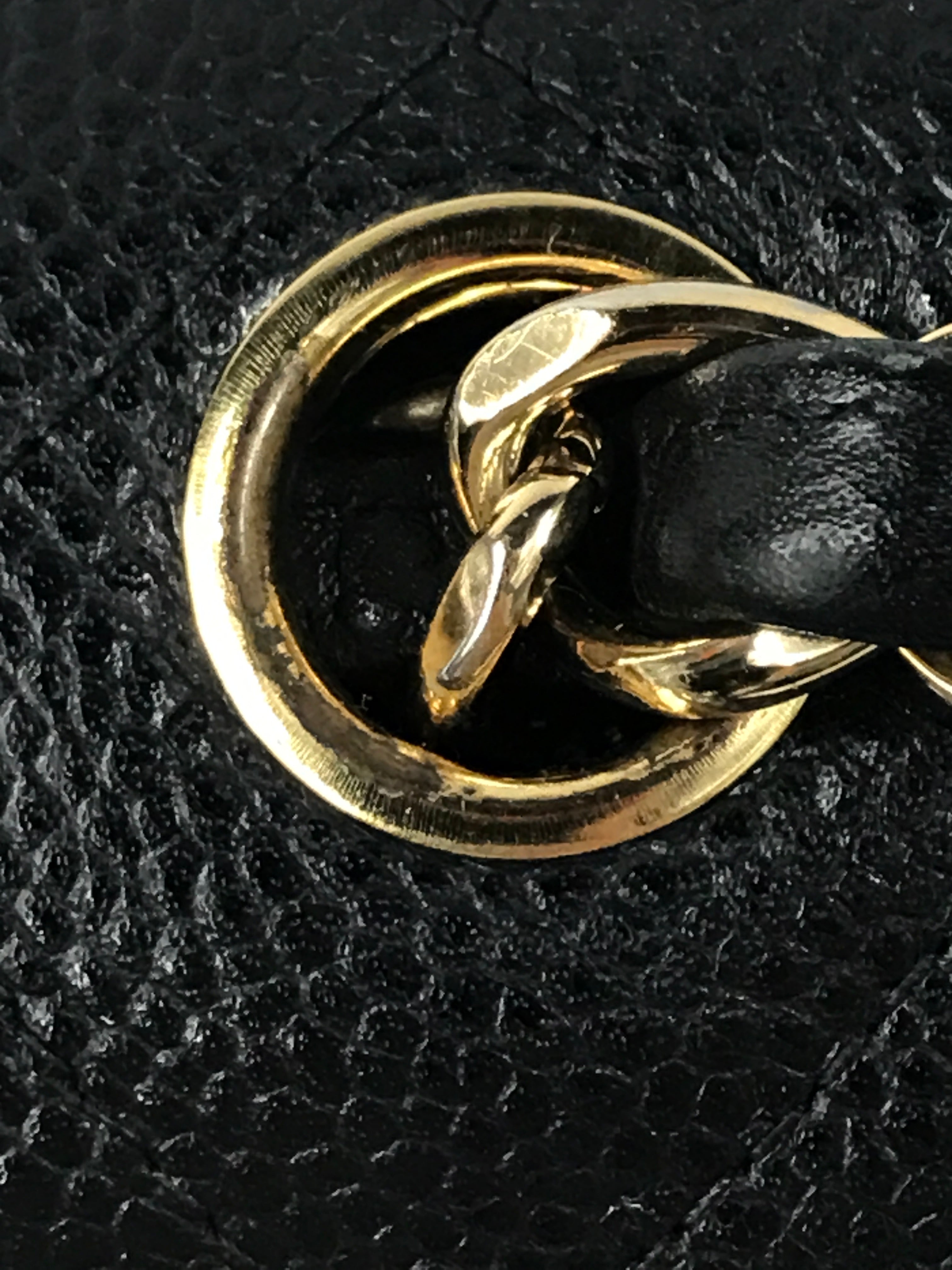 Black Caviar Quilted Double Flap Jumbo Classic Flap w/GHW