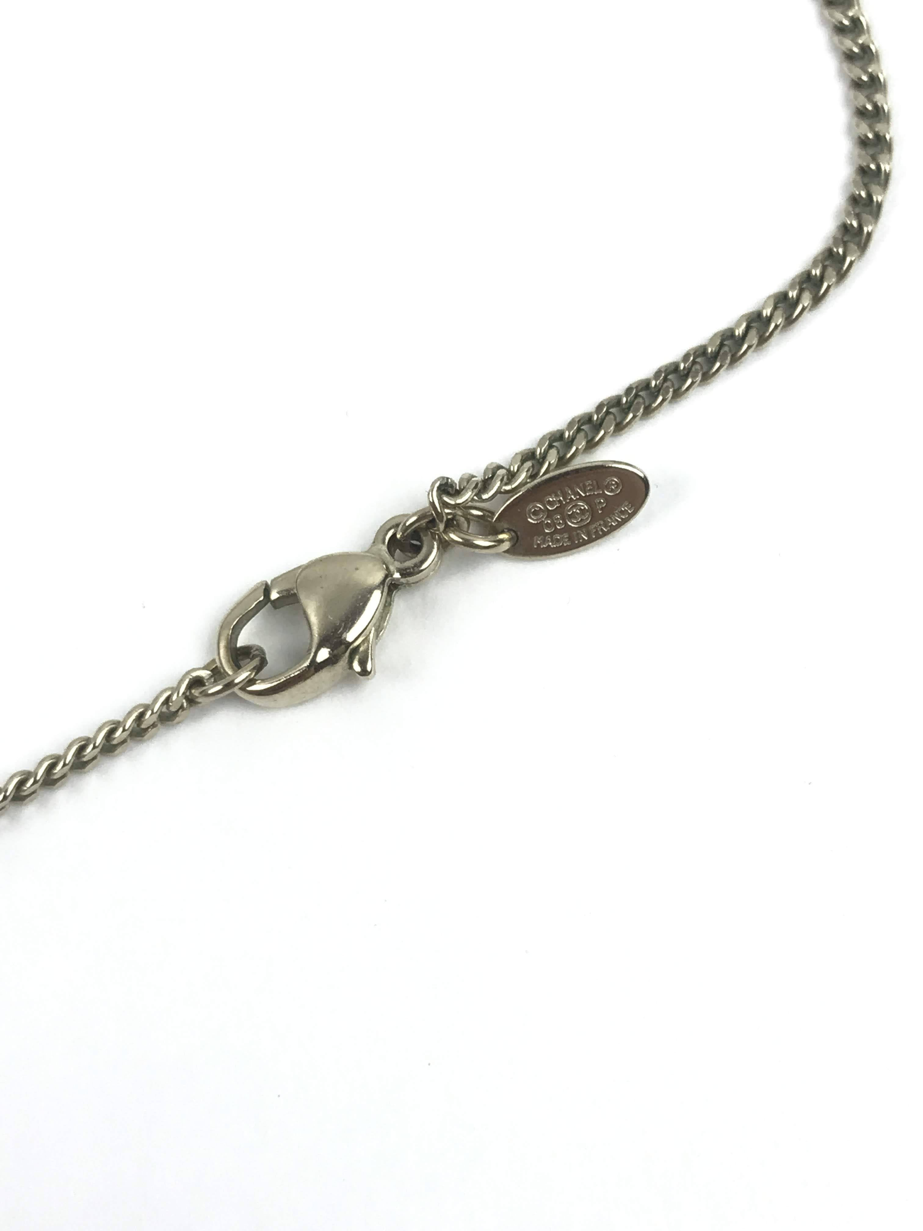 Pearl W/ Crystals Pendant On Gold-Tone Chain