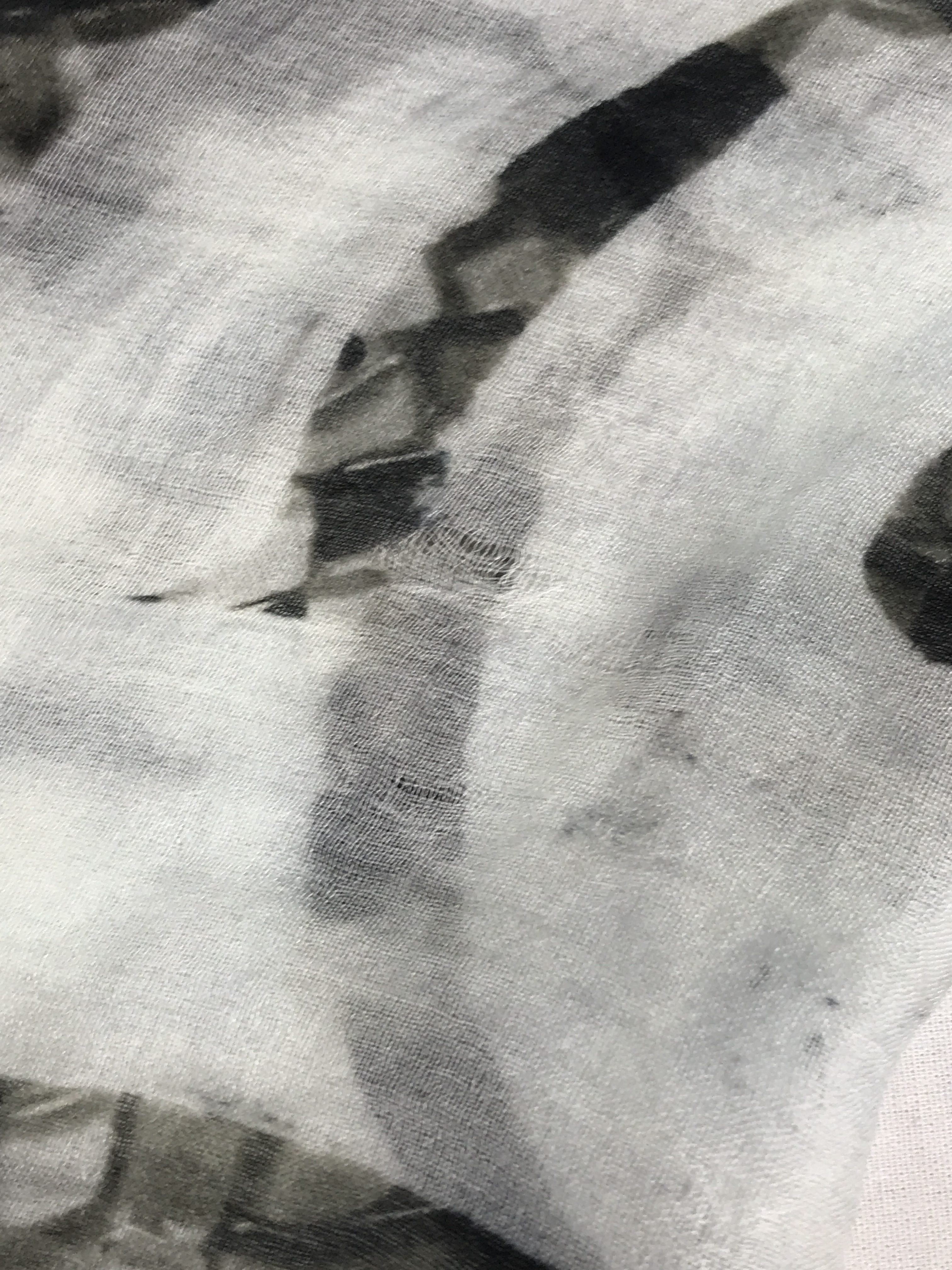 Cashmere/Silk CC White/Black Shawl