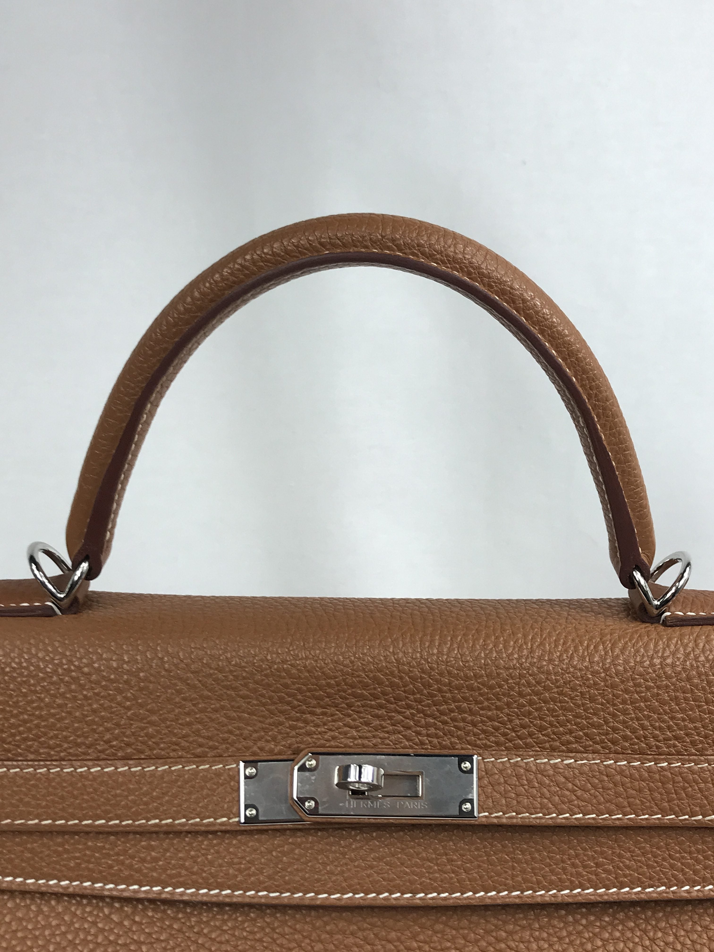 Gold Togo Kelly 35 Retourne w/PHW