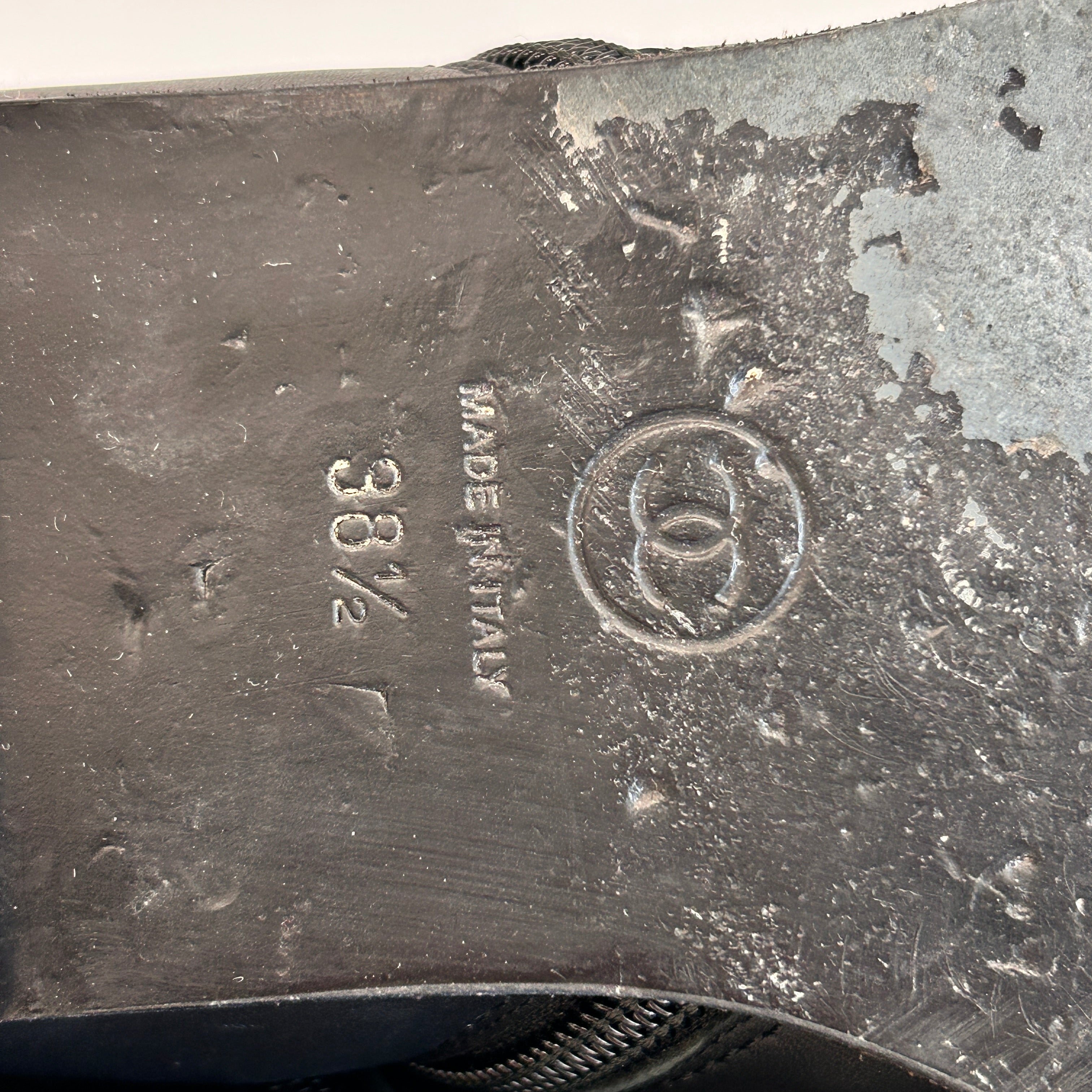 Black Chain All Detail Lace Up Boots w/Zipper Closure