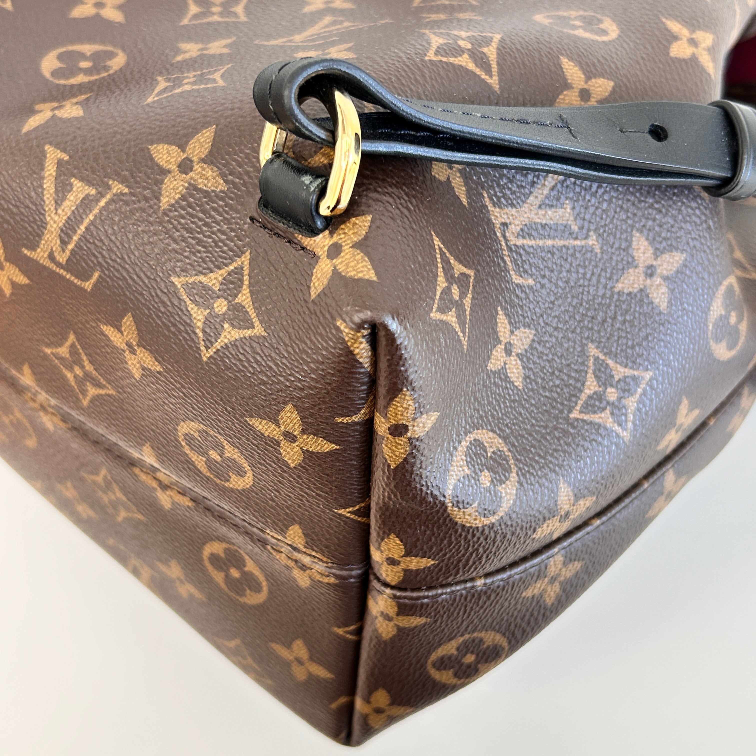 Black Monogram Canvas Montsouris PM NM Backpack Bag w/GHW