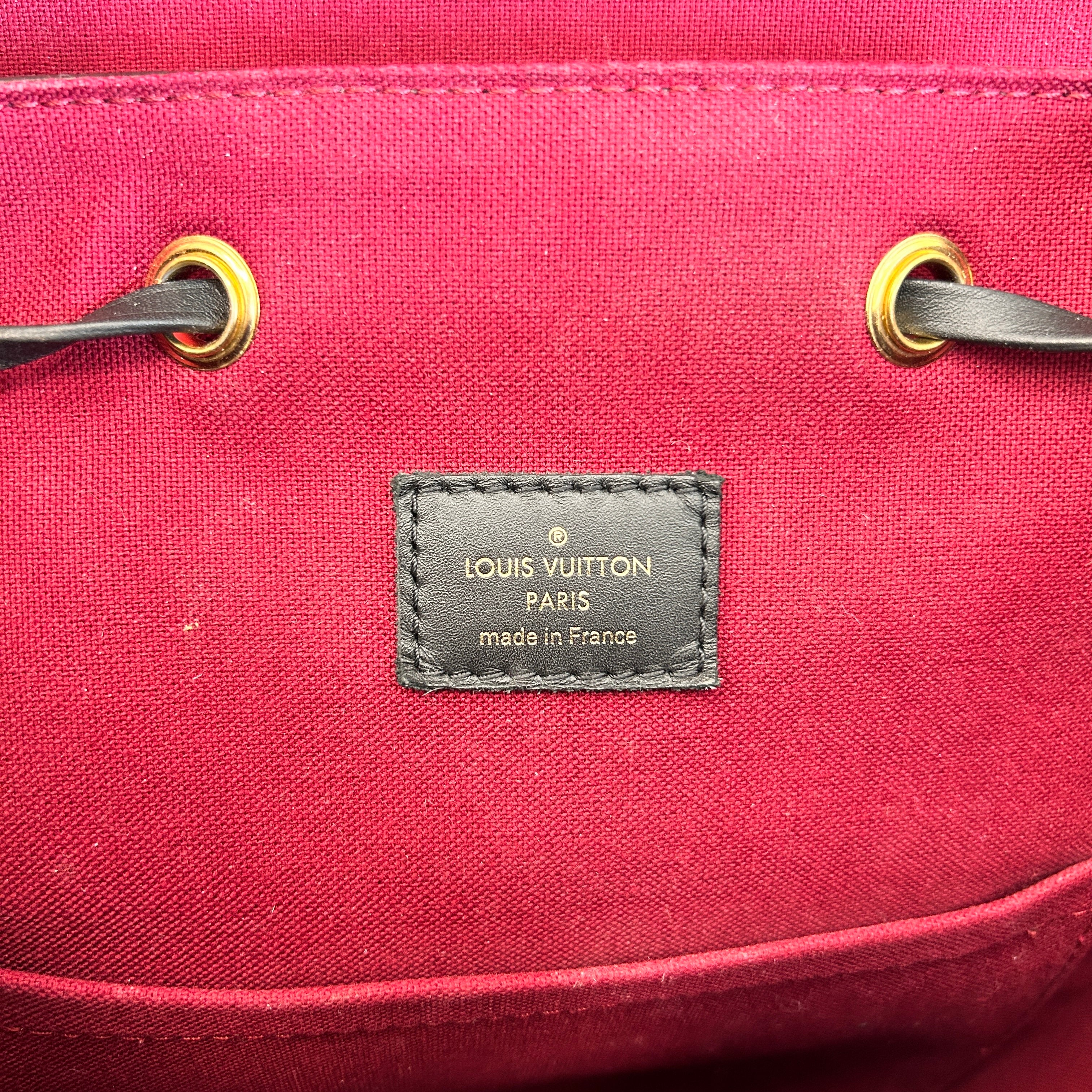 Black Monogram Canvas Montsouris PM NM Backpack Bag w/GHW