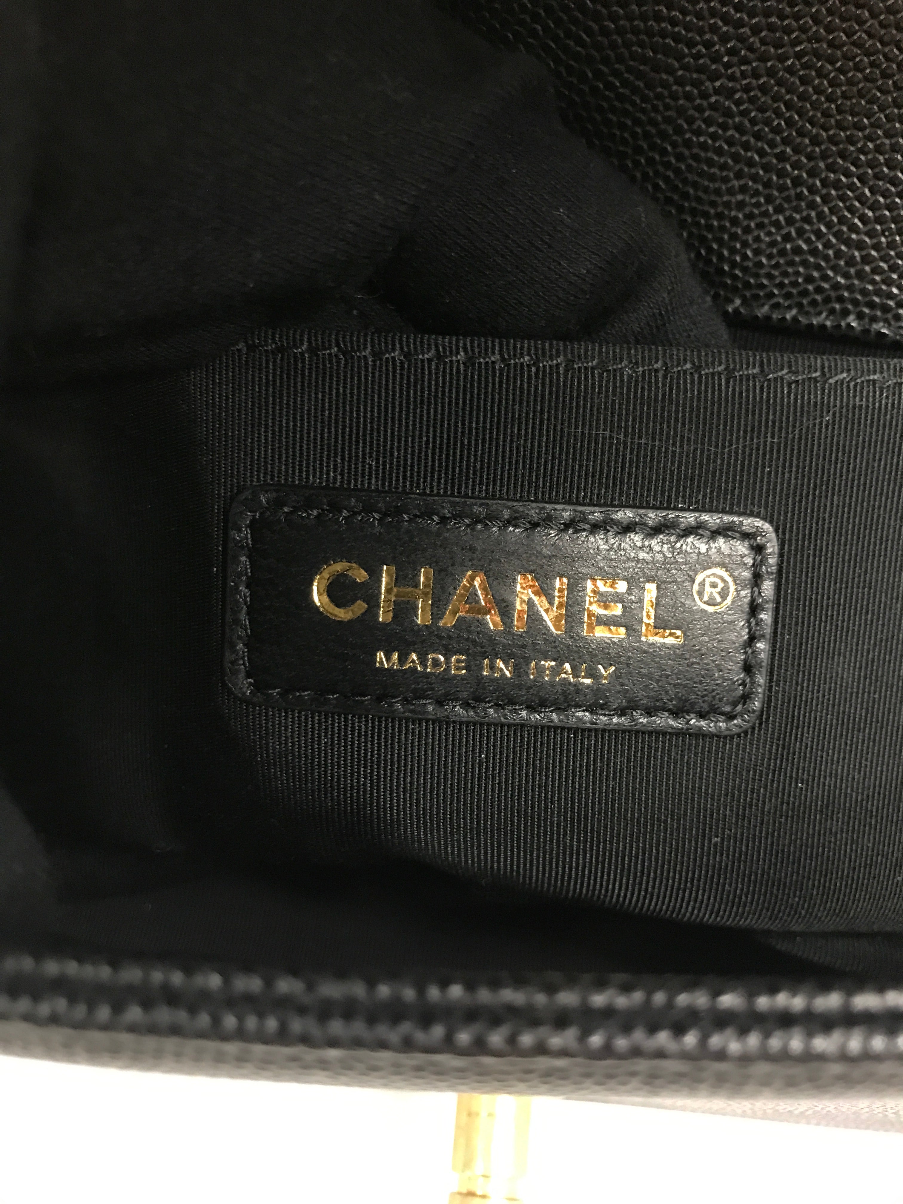 Black Caviar Small Quilted Boy Bag w/AGHW