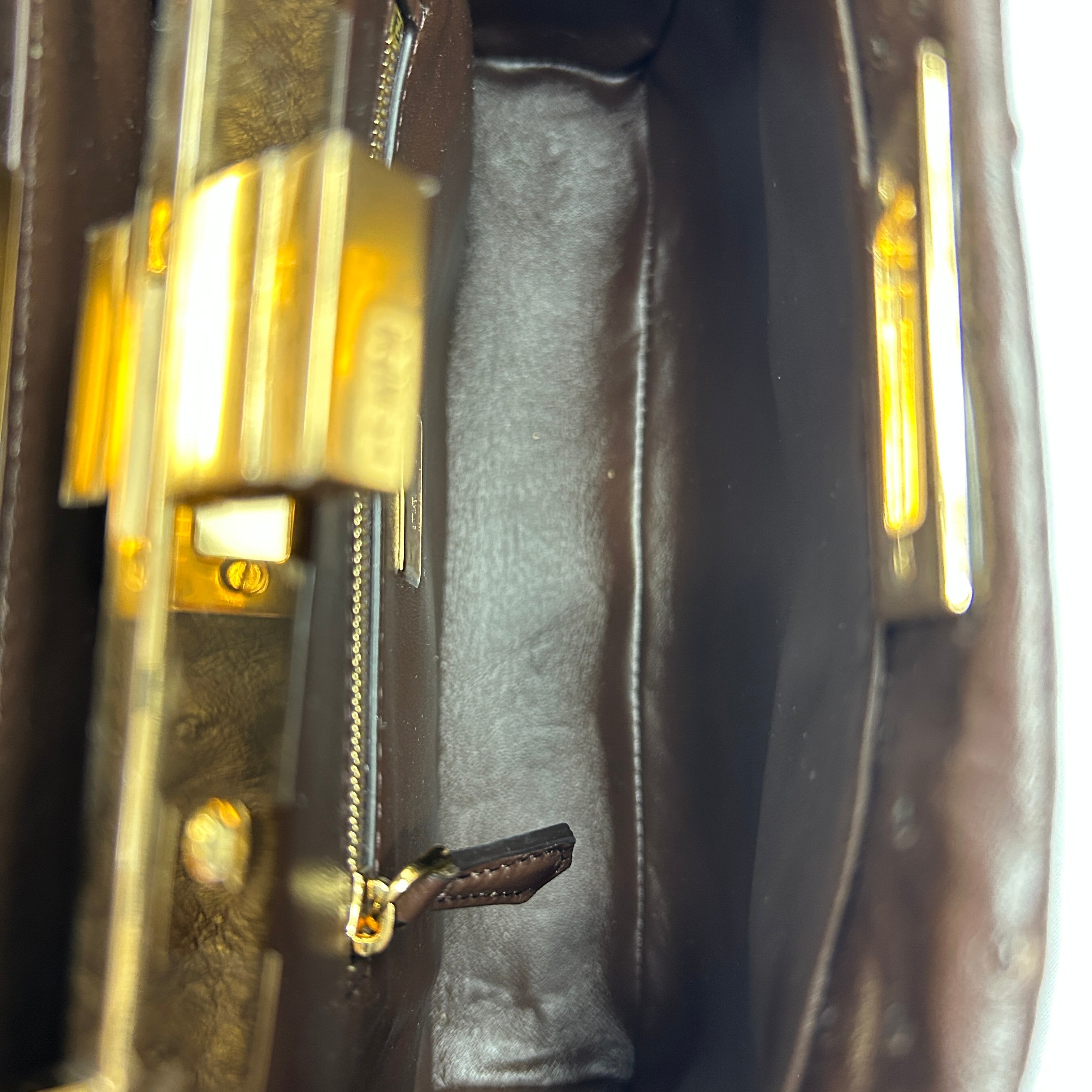 Chocolate Ostrich Mini Peekaboo w/GHW