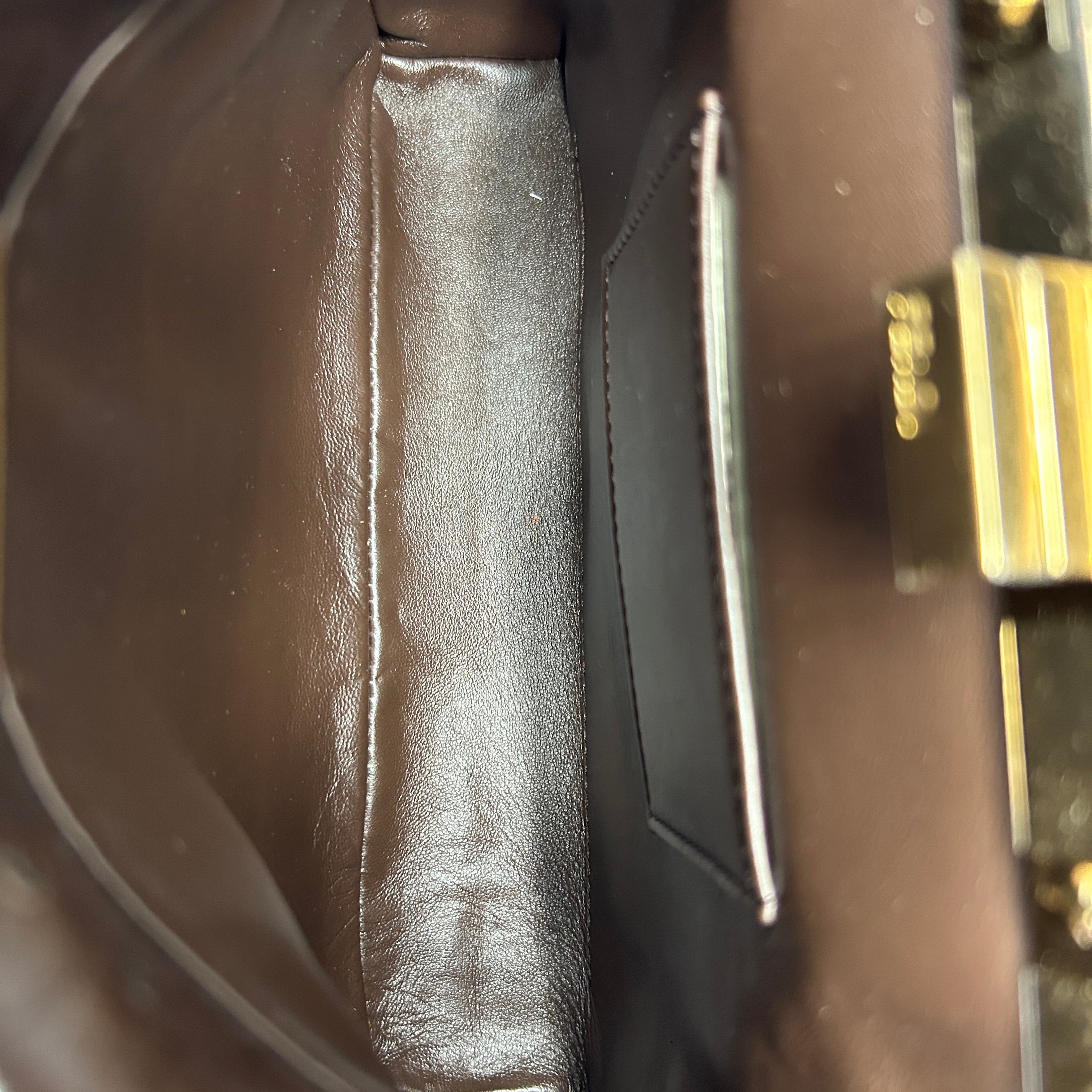 Chocolate Ostrich Mini Peekaboo w/GHW