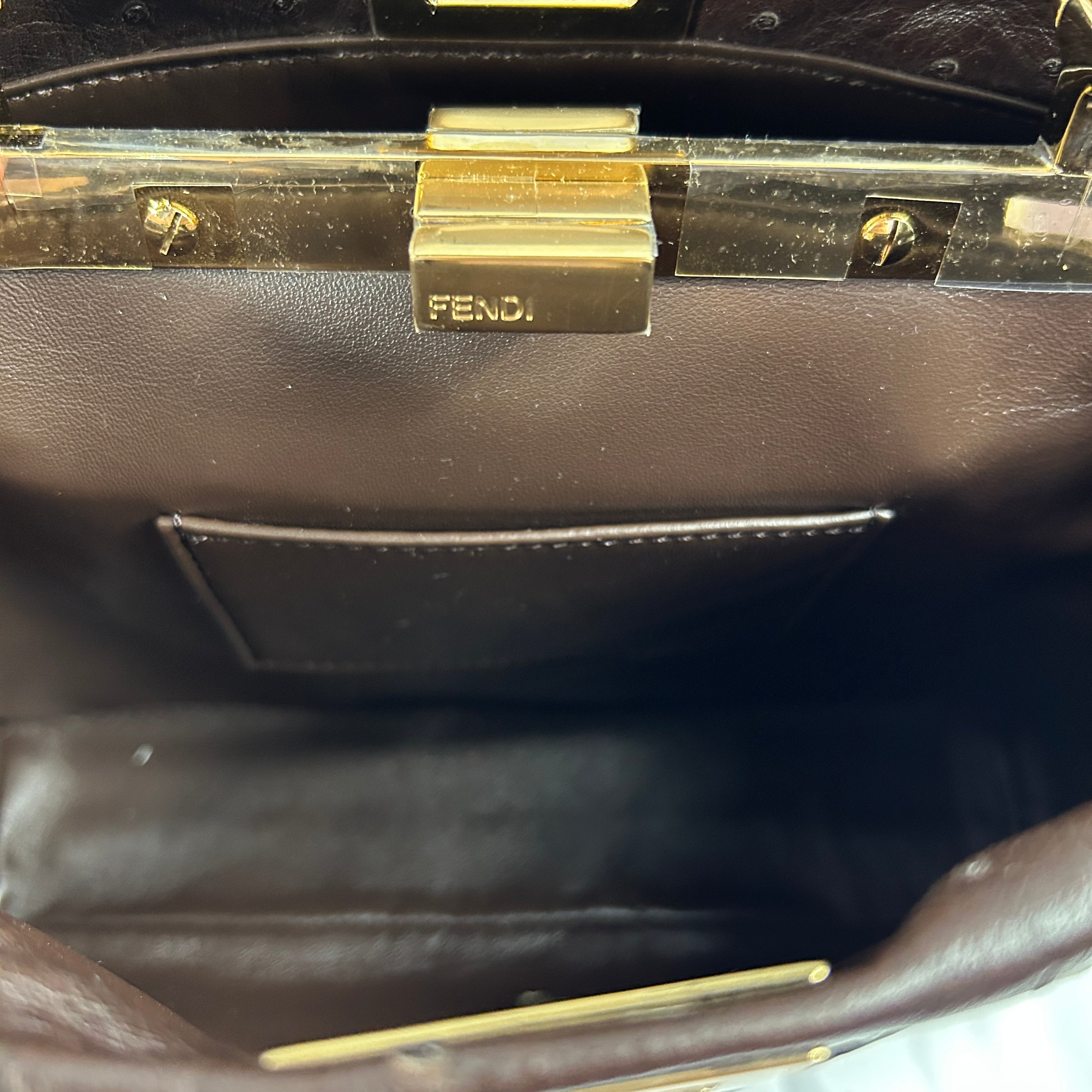 Chocolate Ostrich Mini Peekaboo w/GHW