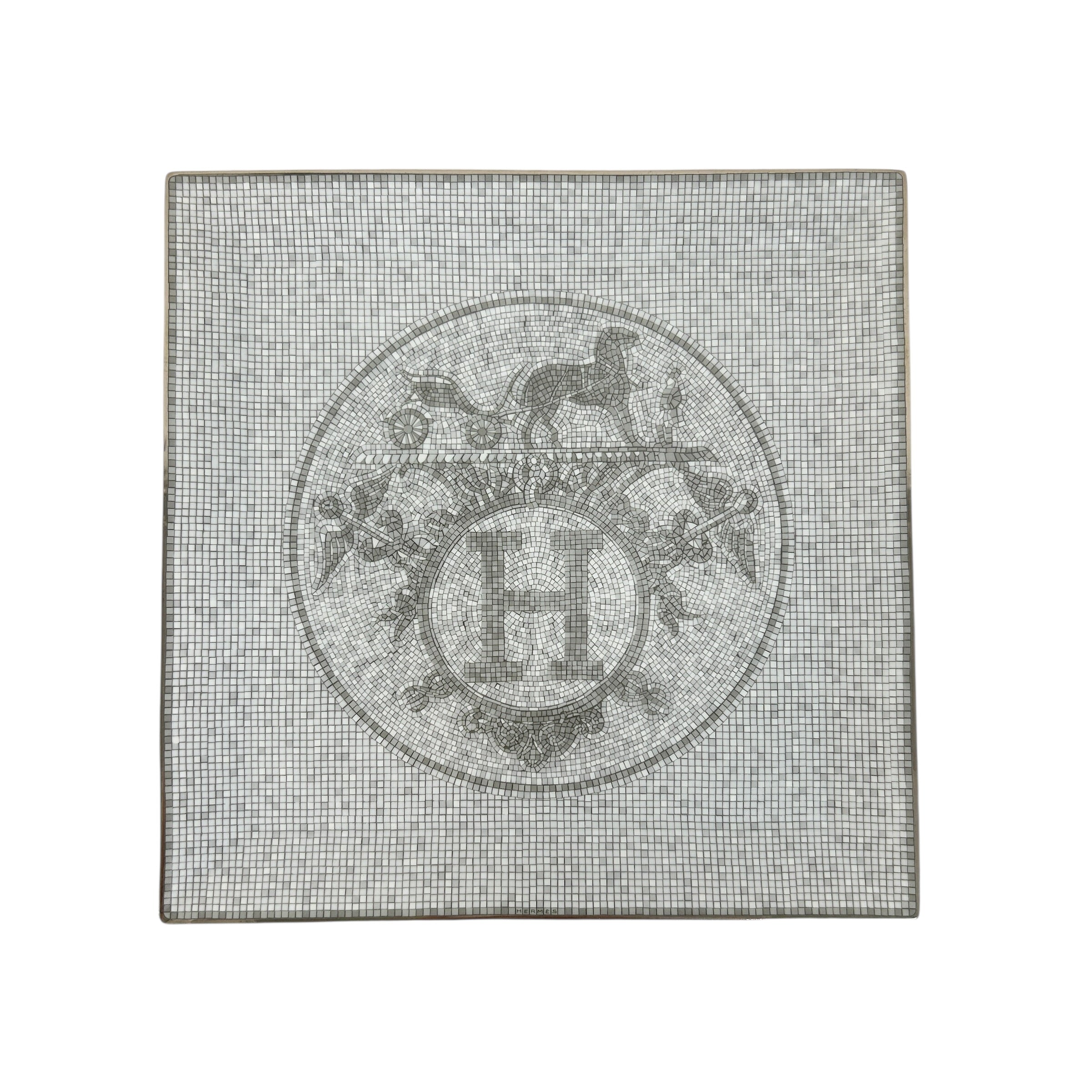 Mosaic au 24 Platinum Square Plate