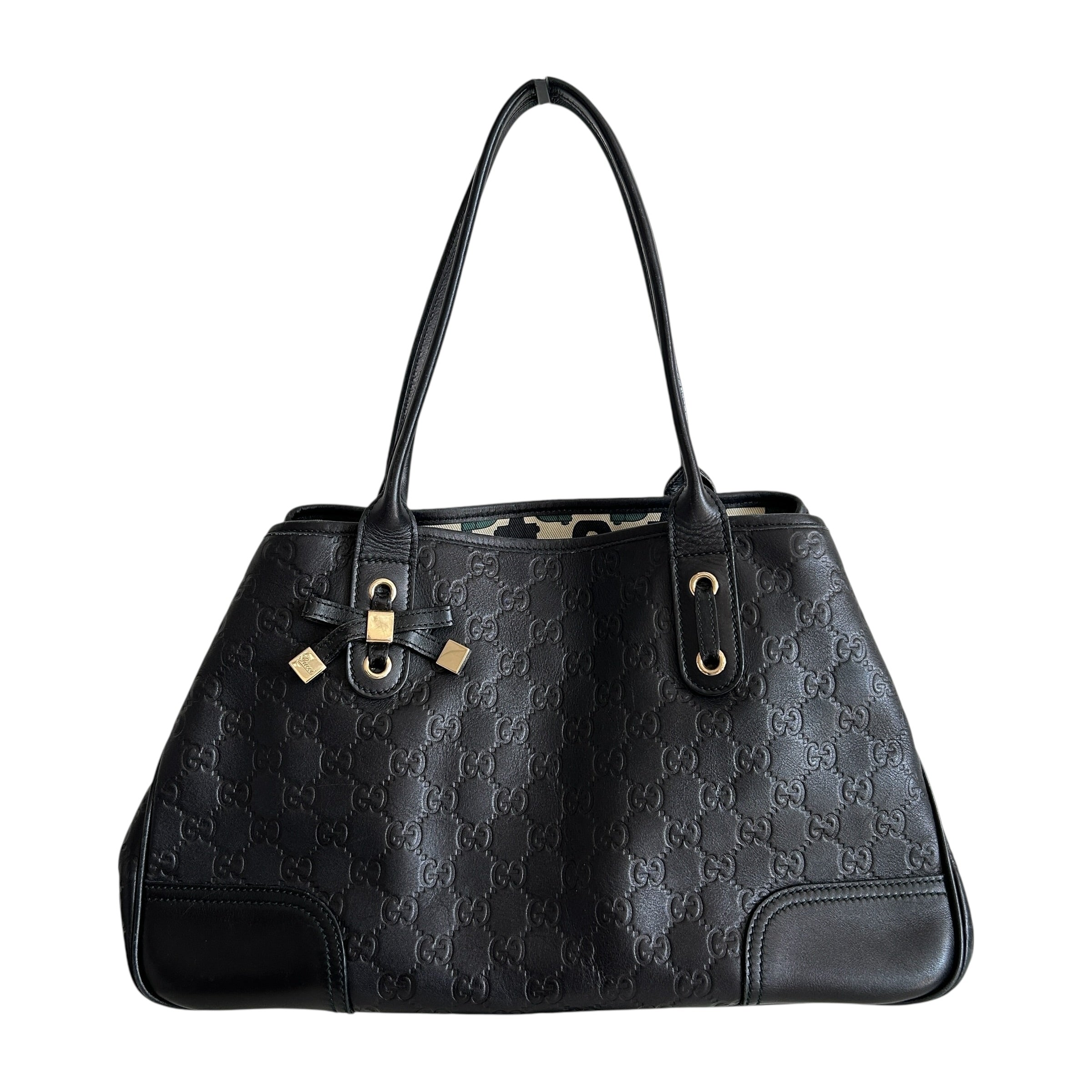 Black Guccissima Medium GG Shoulder Bag w/LGHW - Haute Classics