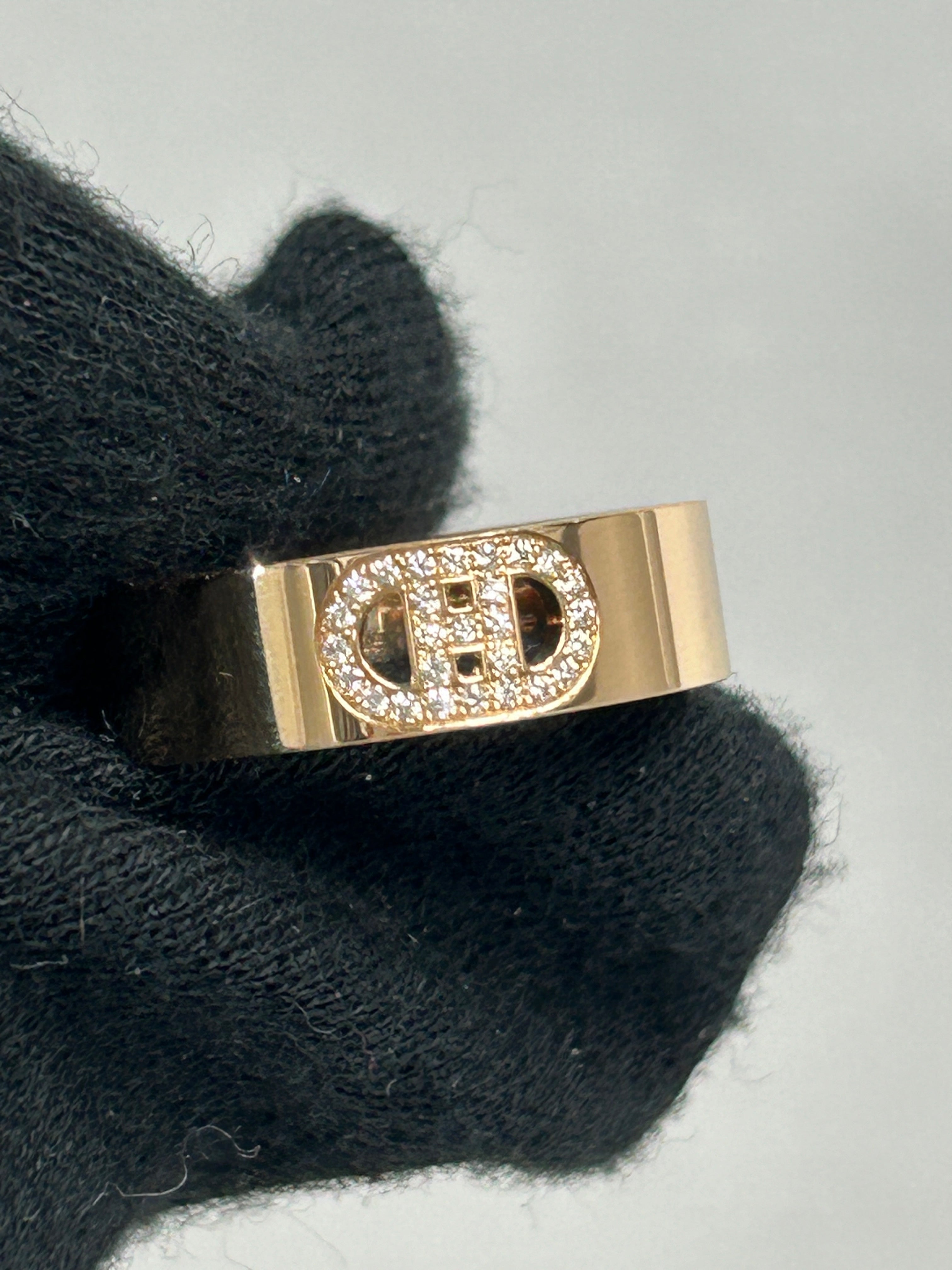 Rose Gold/Diamond H D’Ancre Ring