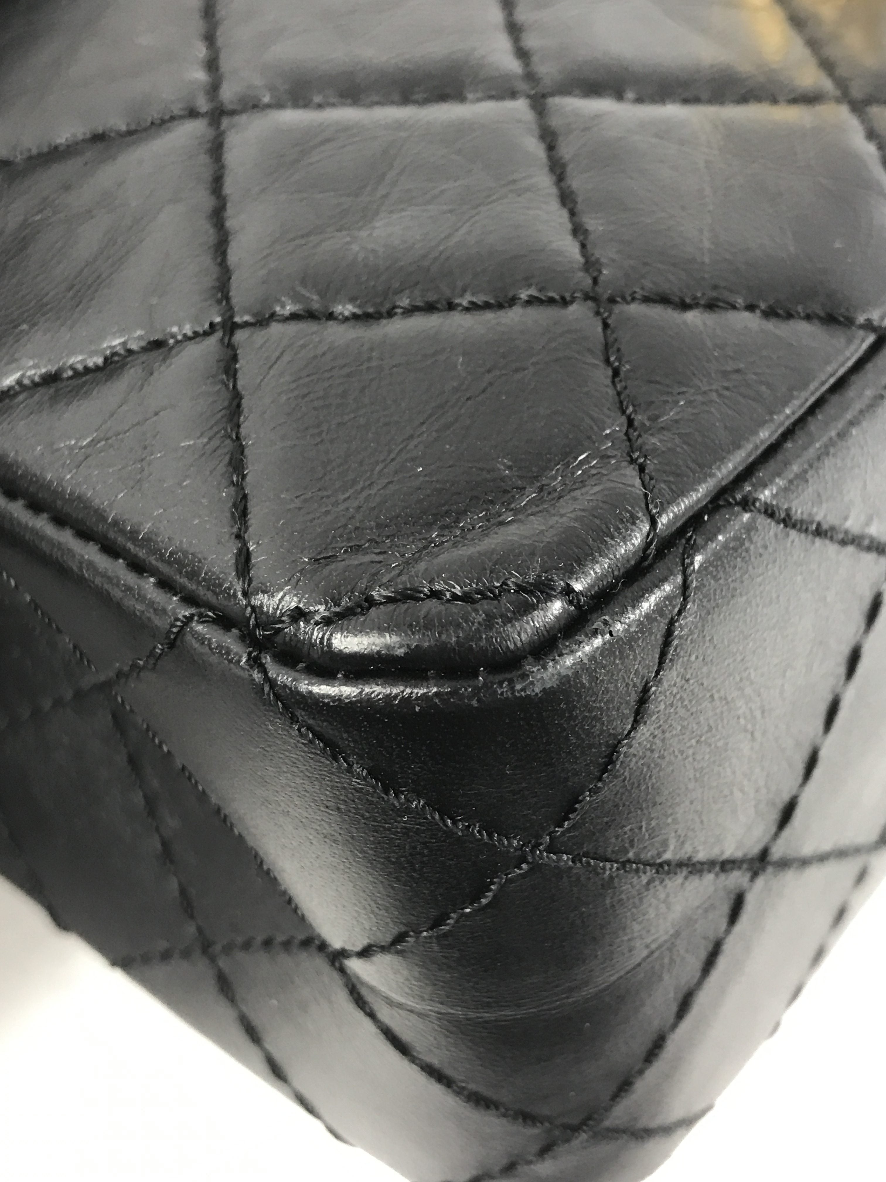 Black Quilted Crinkled Lambskin Reissue Mini 2.55 W/AGHW