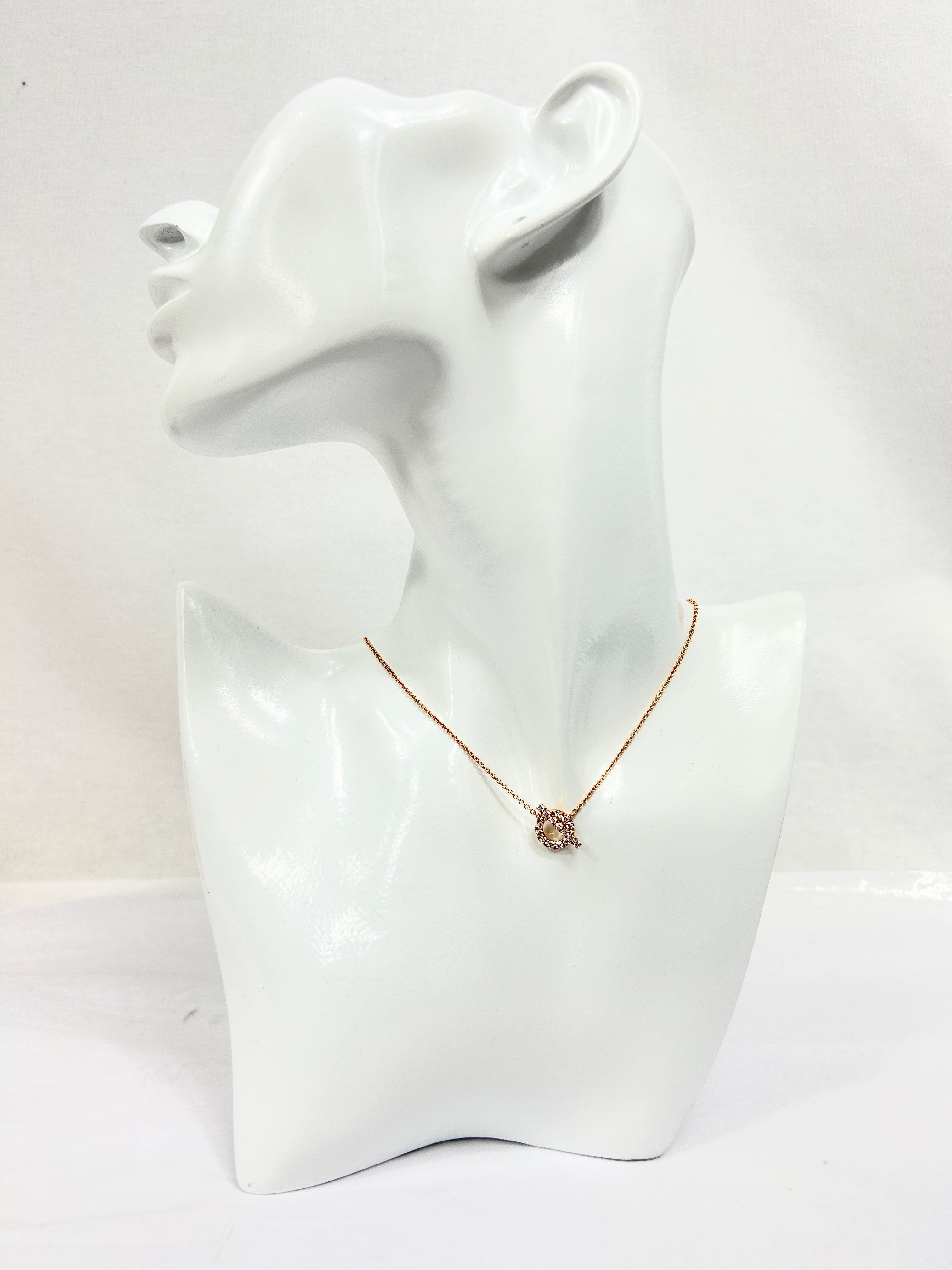 Finesse Diamond & Rose Gold Pendant Necklace