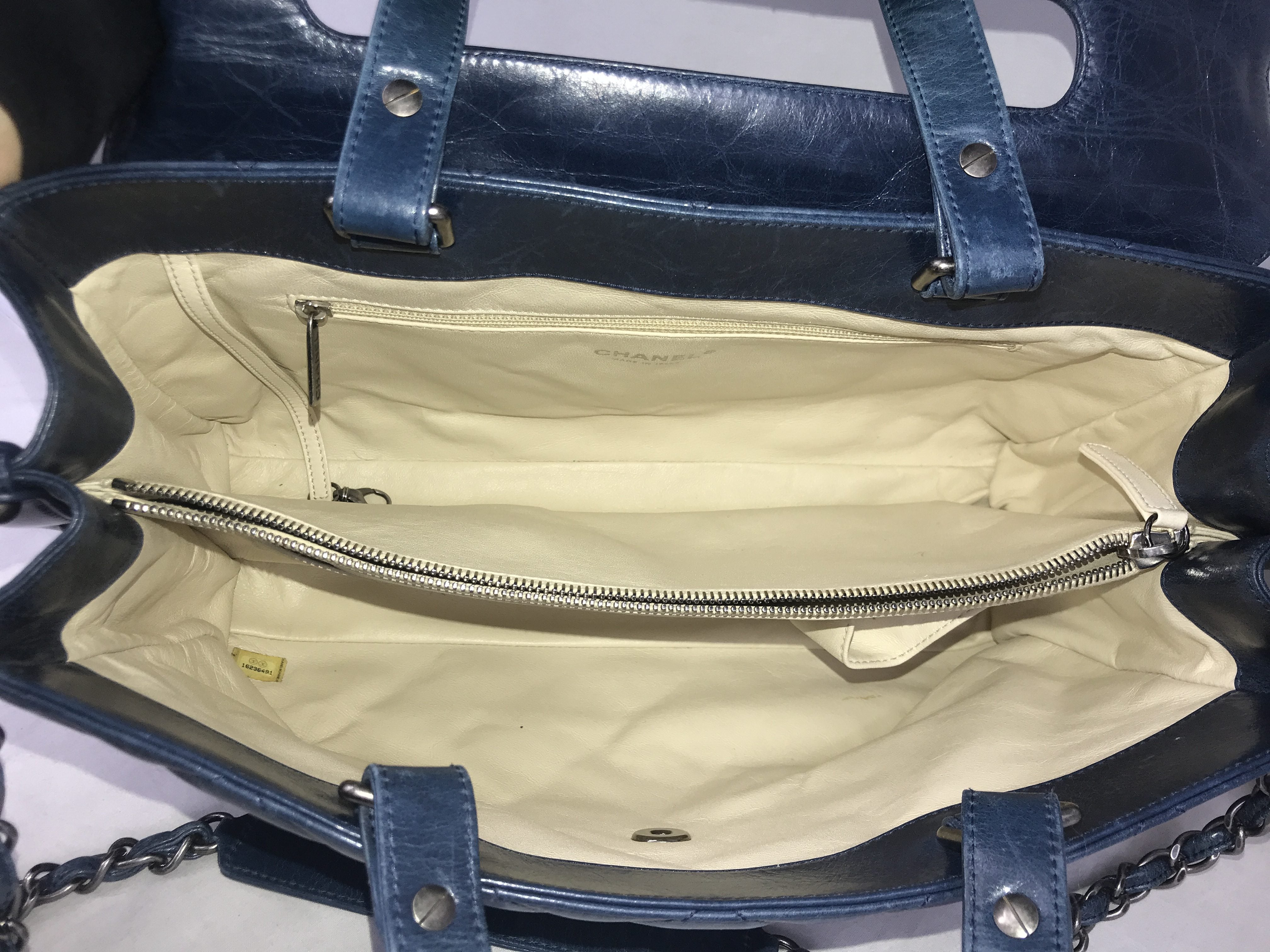 Blue Quilted Distressed Convertible Boy Tote W/RHW