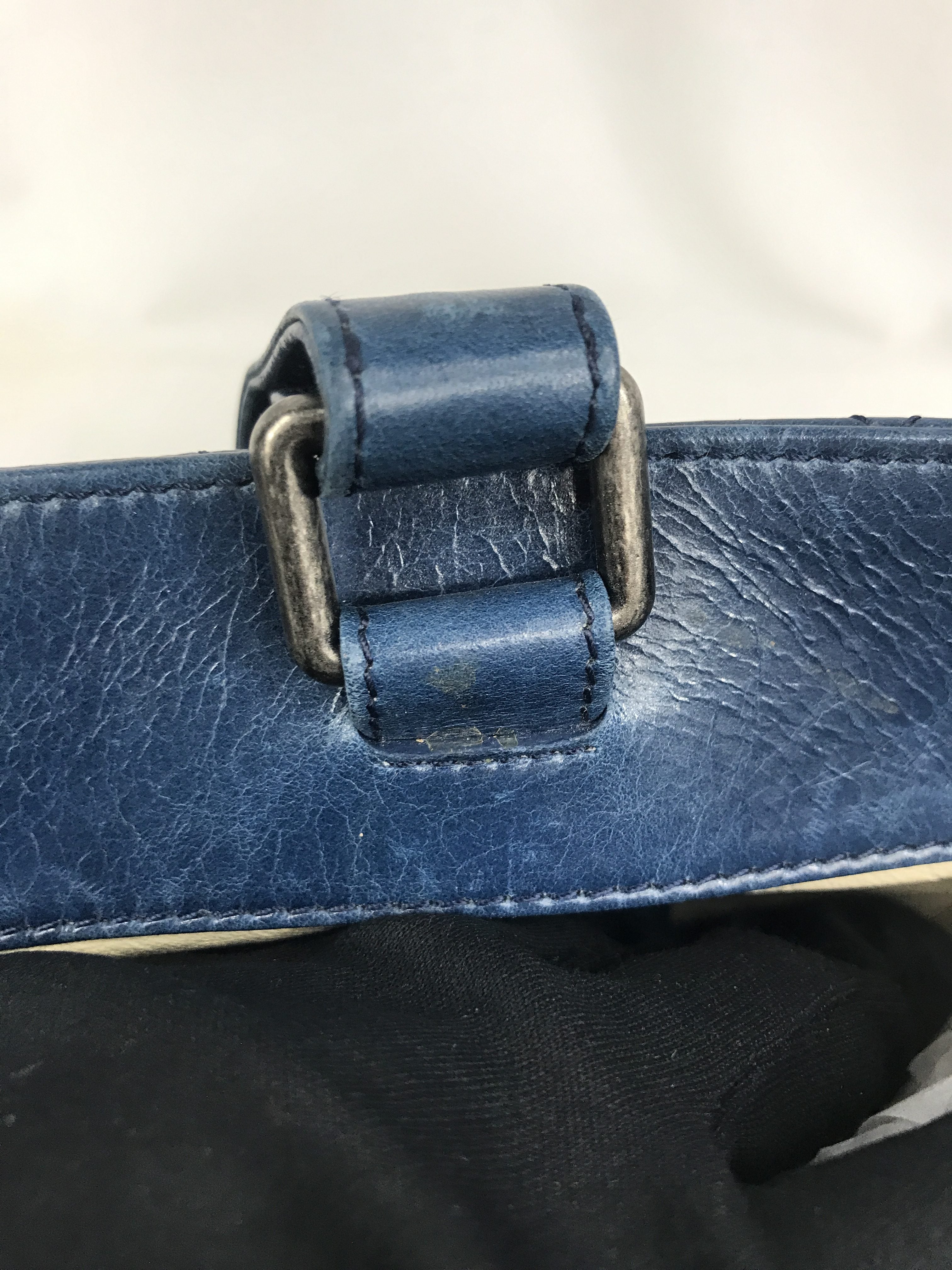 Blue Quilted Distressed Convertible Boy Tote W/RHW