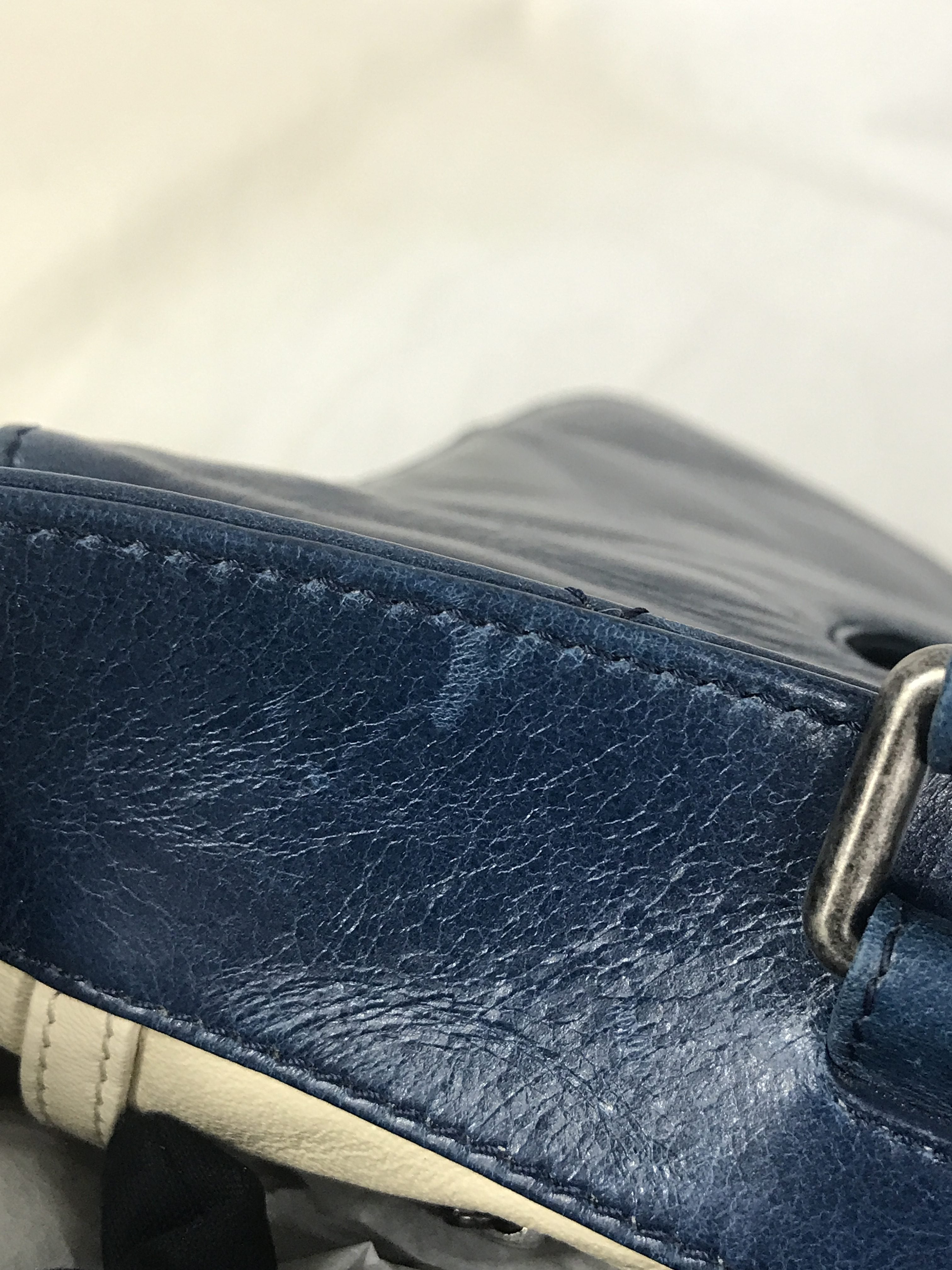 Blue Quilted Distressed Convertible Boy Tote W/RHW