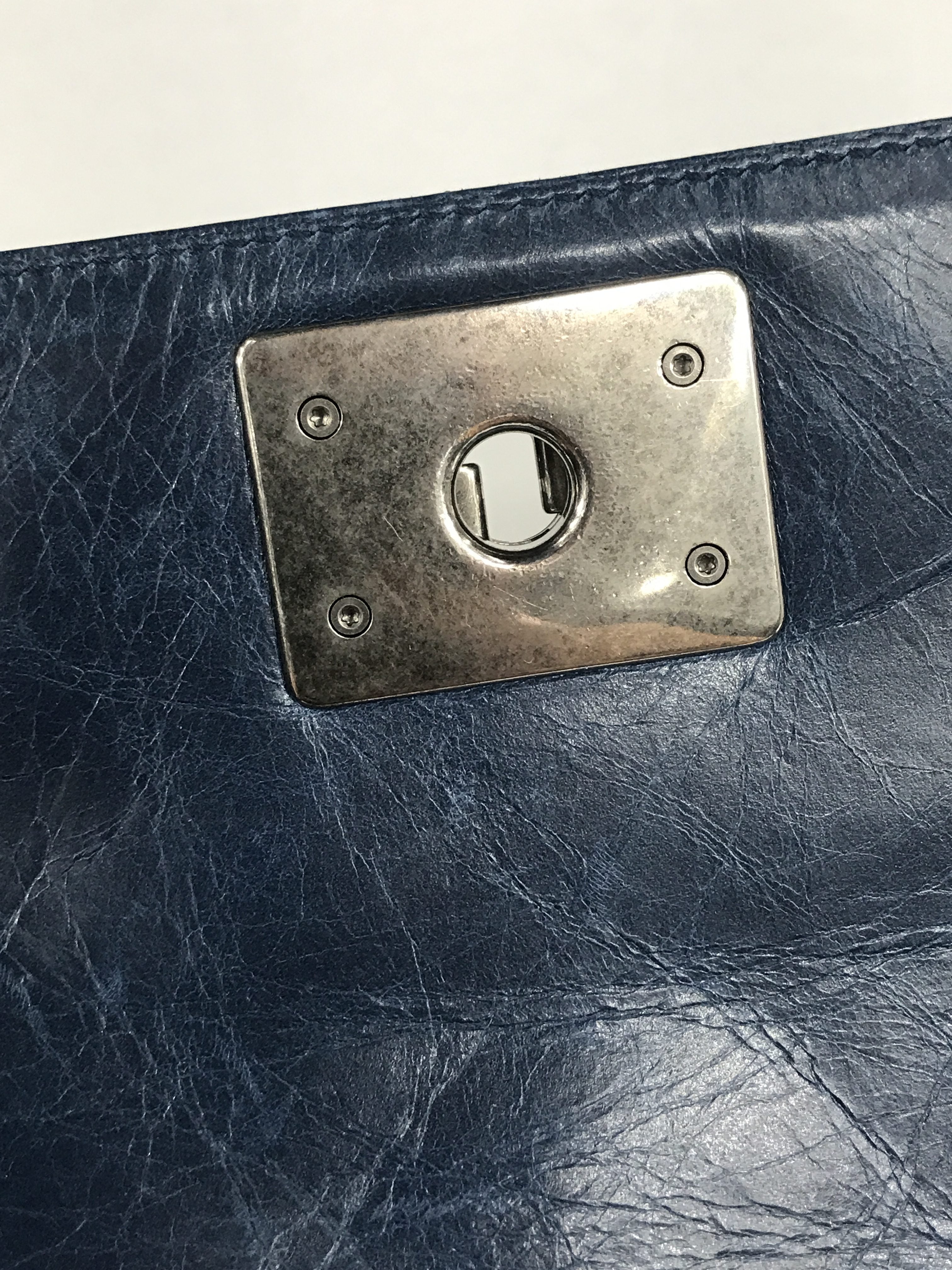 Blue Quilted Distressed Convertible Boy Tote W/RHW