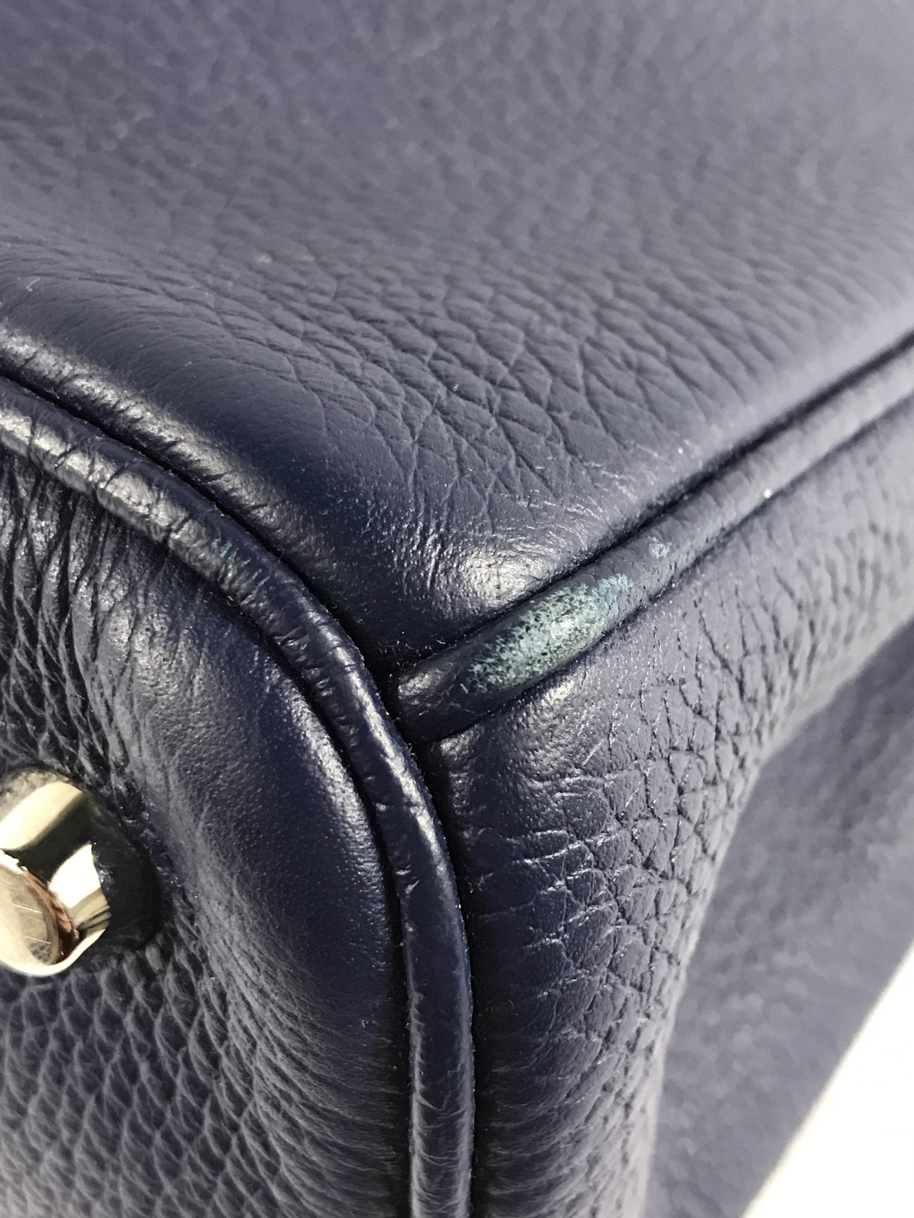 Cobalt Blue Grained Calfskin Large Diorissimo w/SHW