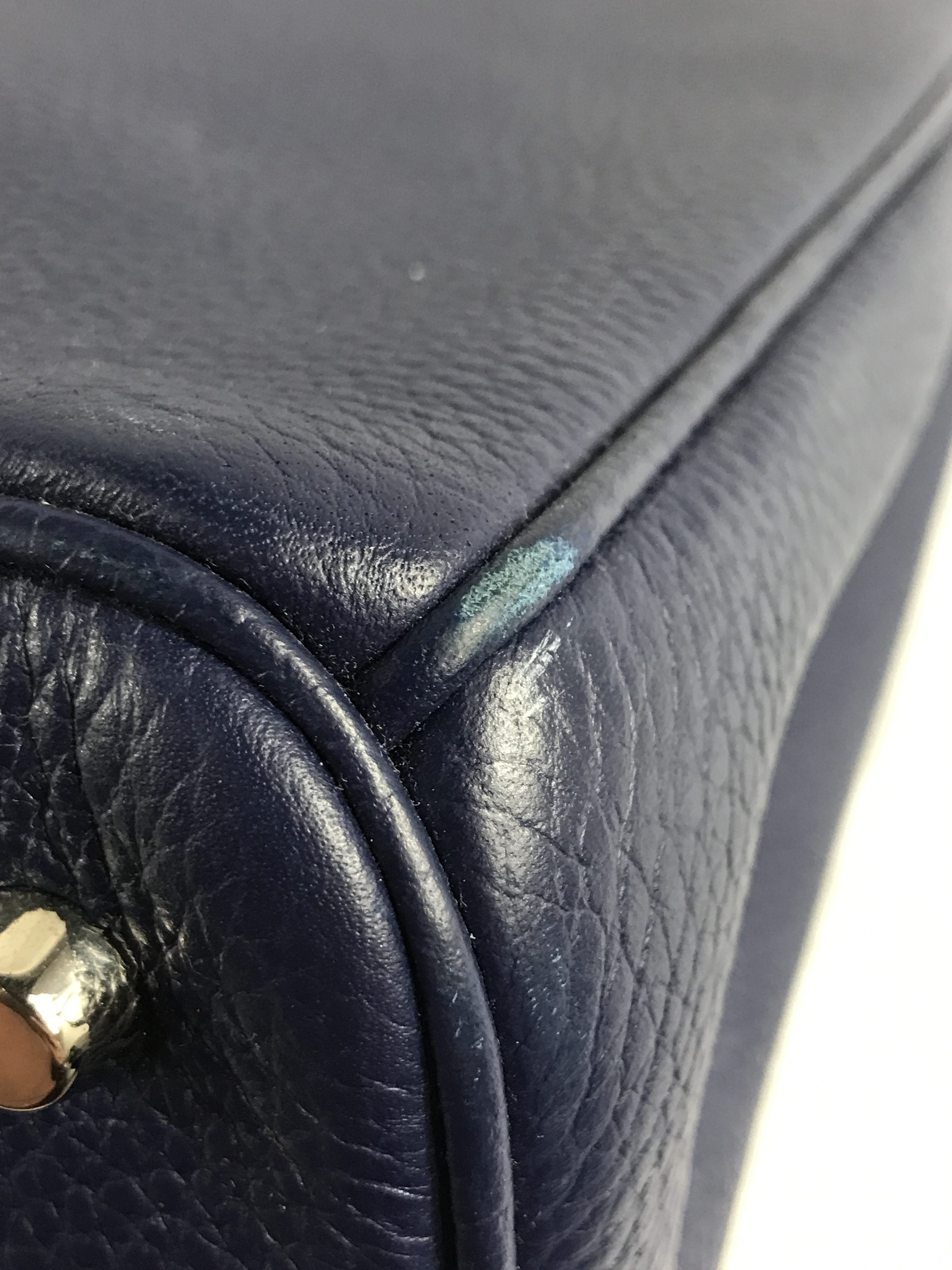 Cobalt Blue Grained Calfskin Large Diorissimo w/SHW