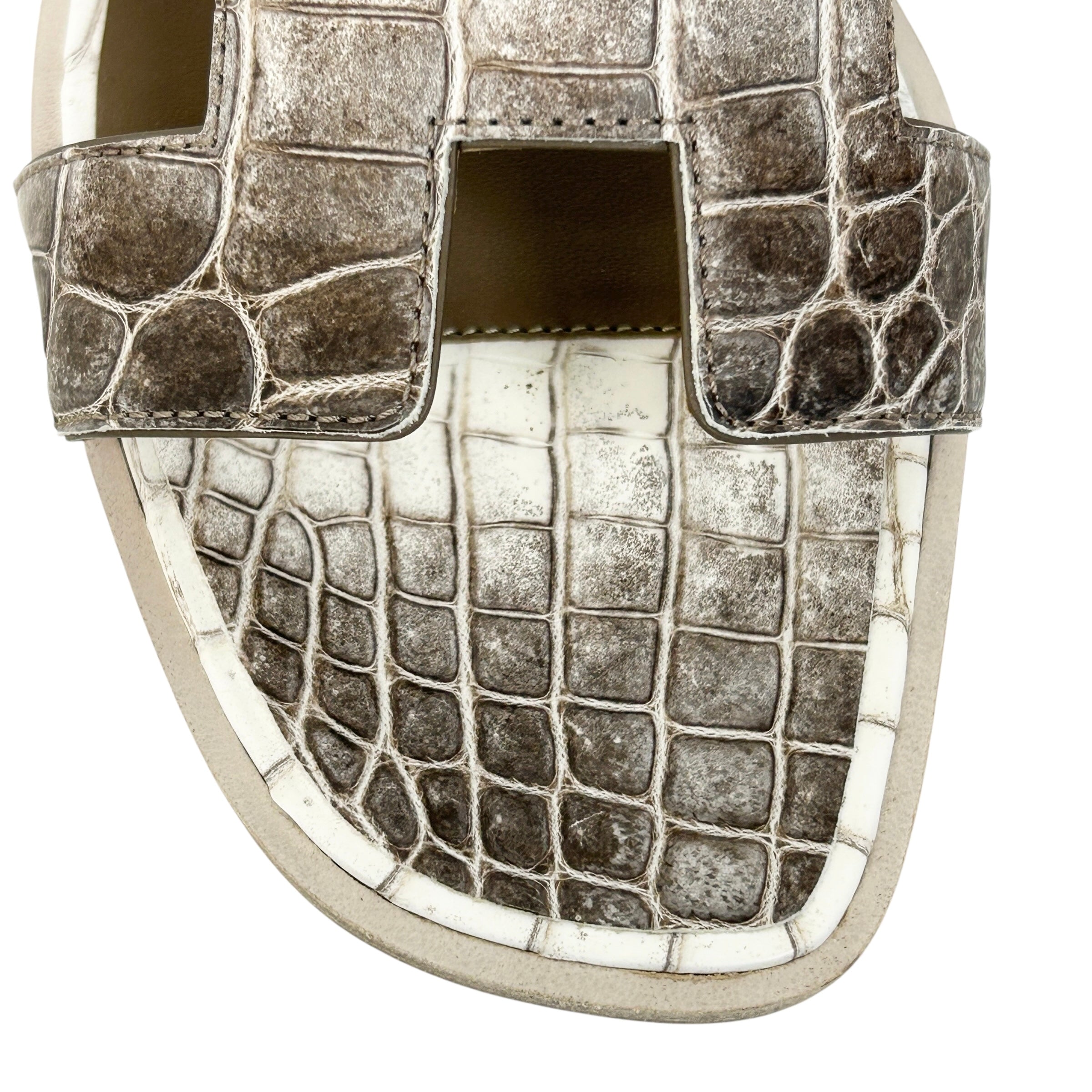 Matte Niloticus Crocodile Himalaya Oran Sandals - Haute Classics