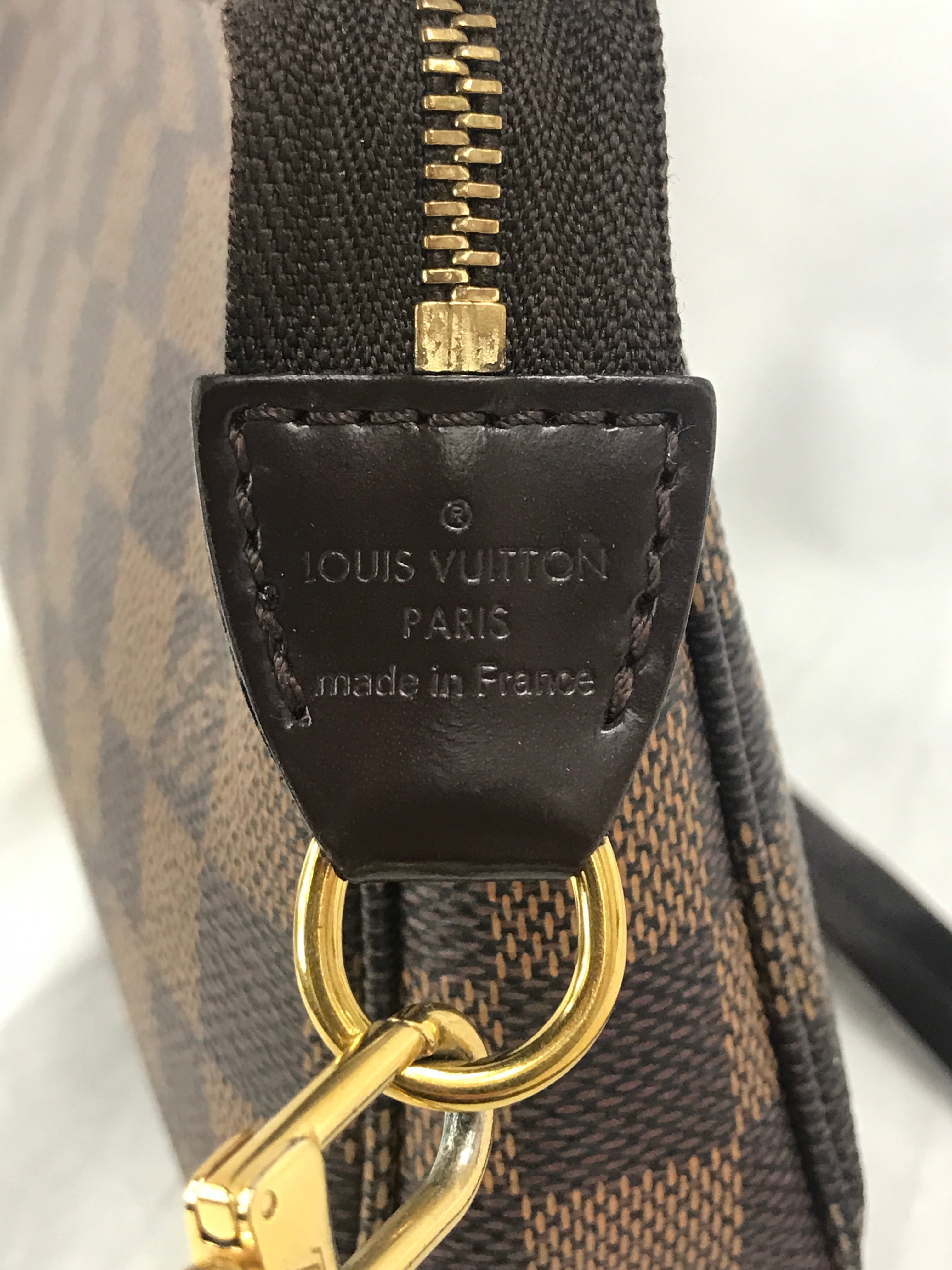 Damier Ebene Pochette Accessories w/GHW