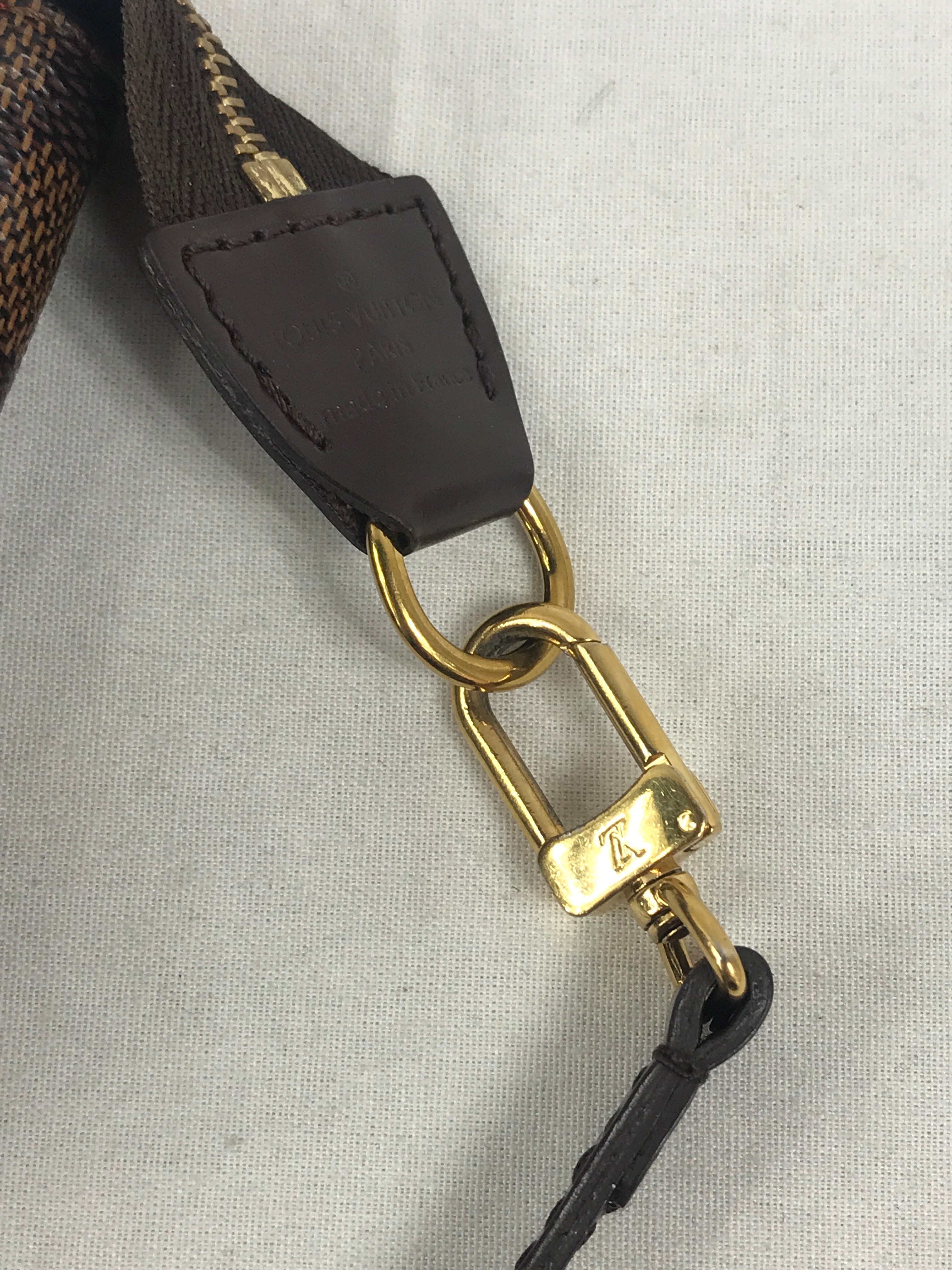 Damier Ebene Pochette Accessories w/GHW