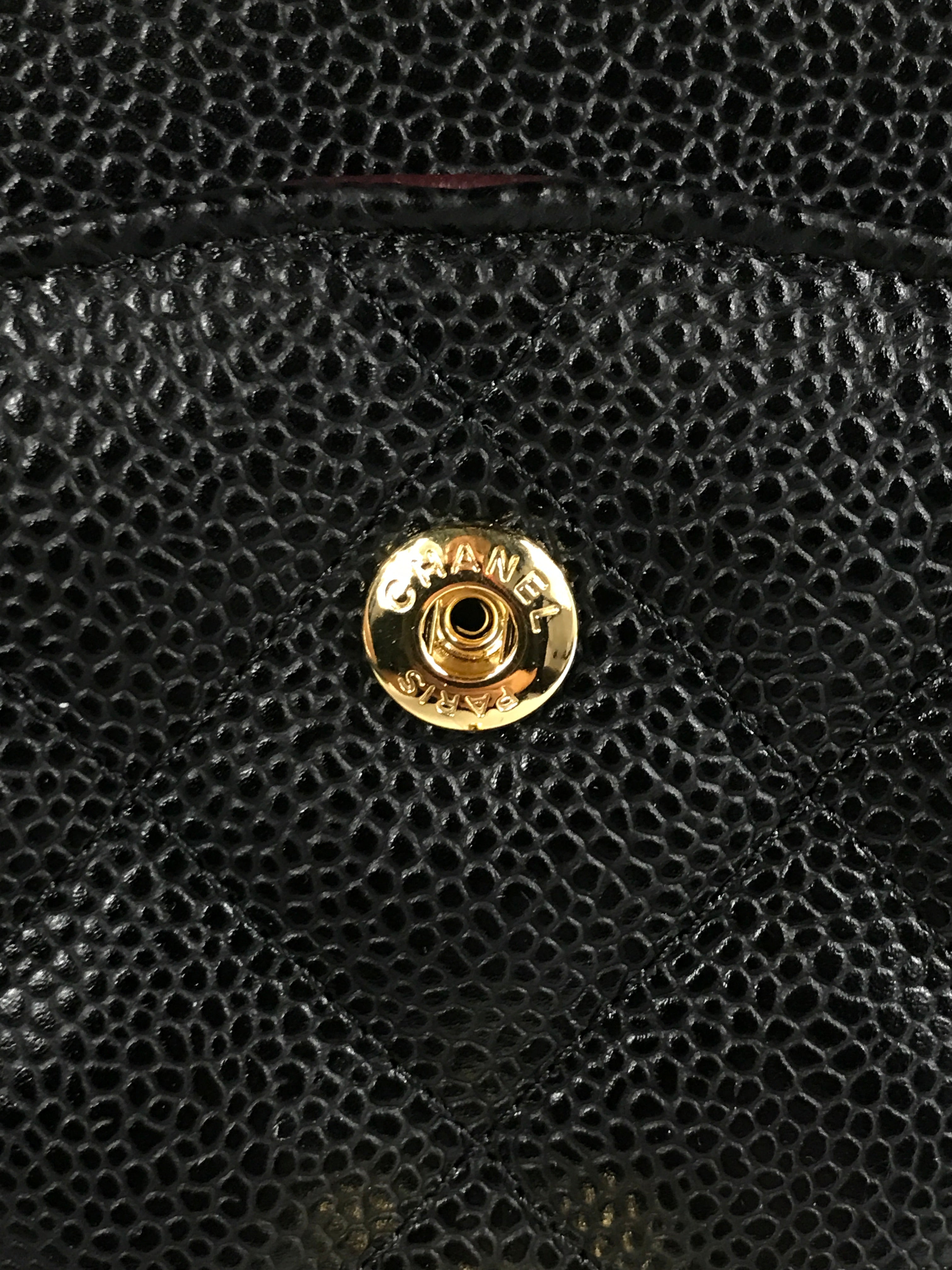 Black Caviar Double Flap Jumbo W/GHW
