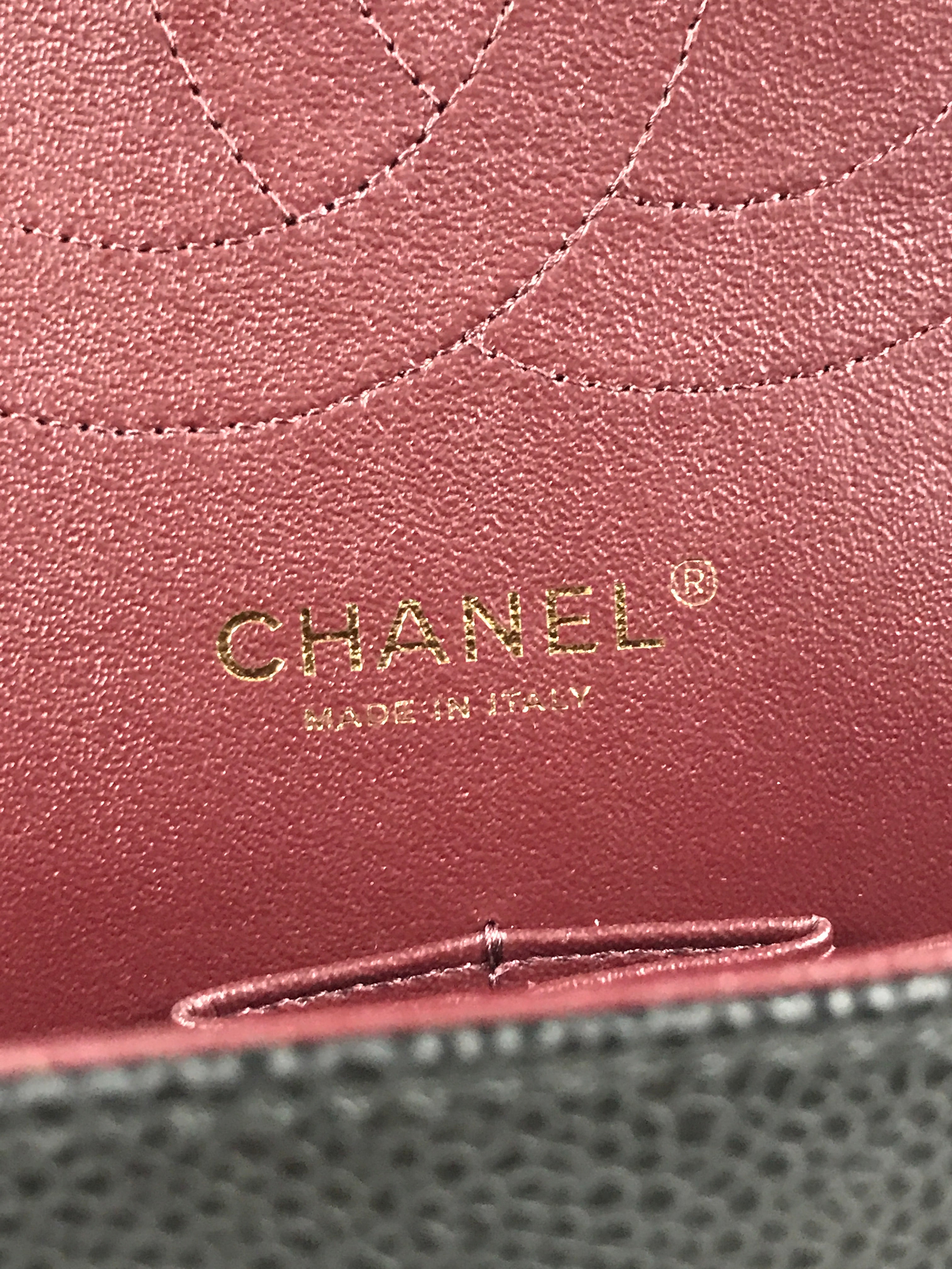 Black Caviar Double Flap Jumbo W/GHW