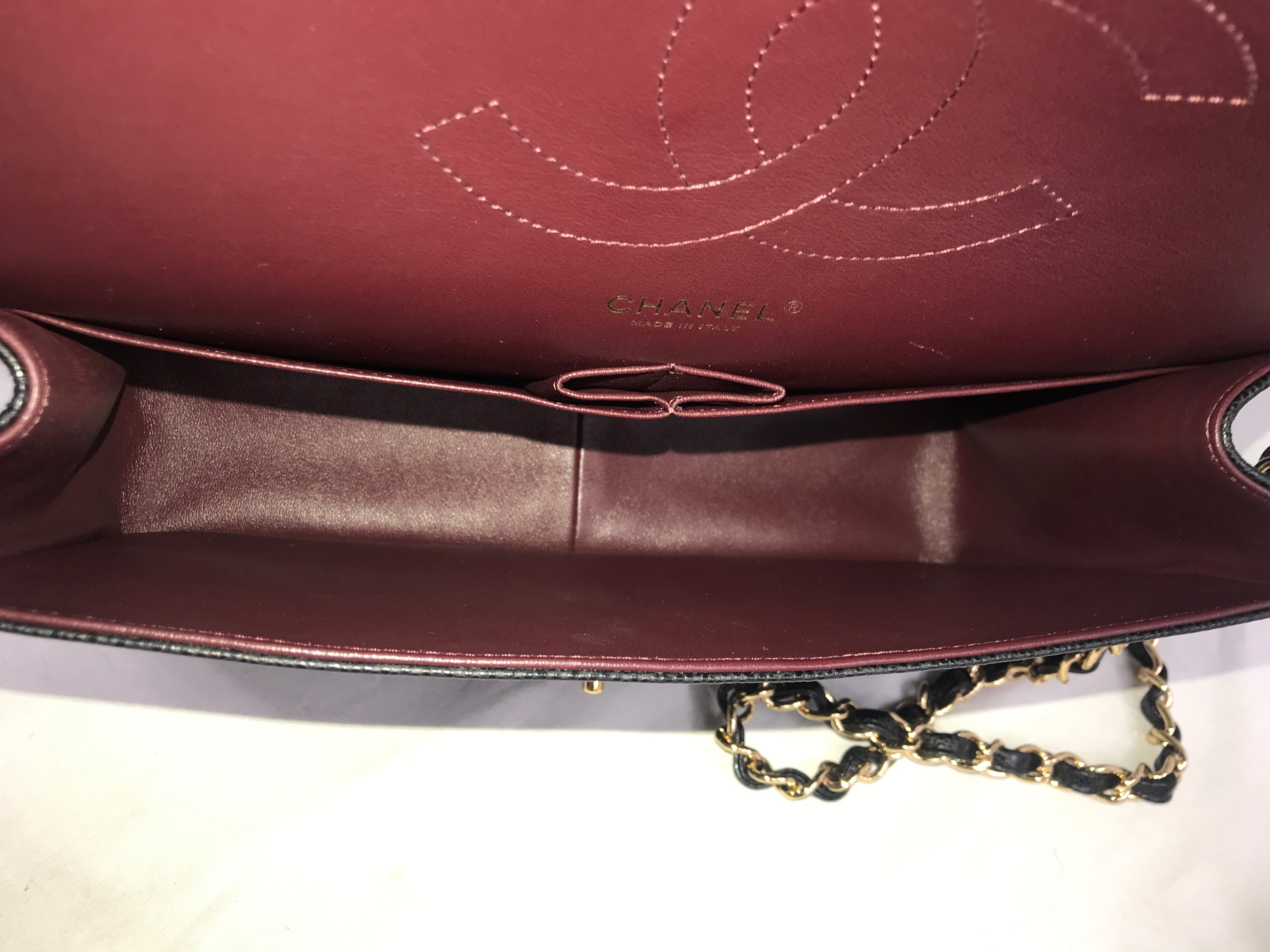 Black Caviar Double Flap Jumbo W/GHW