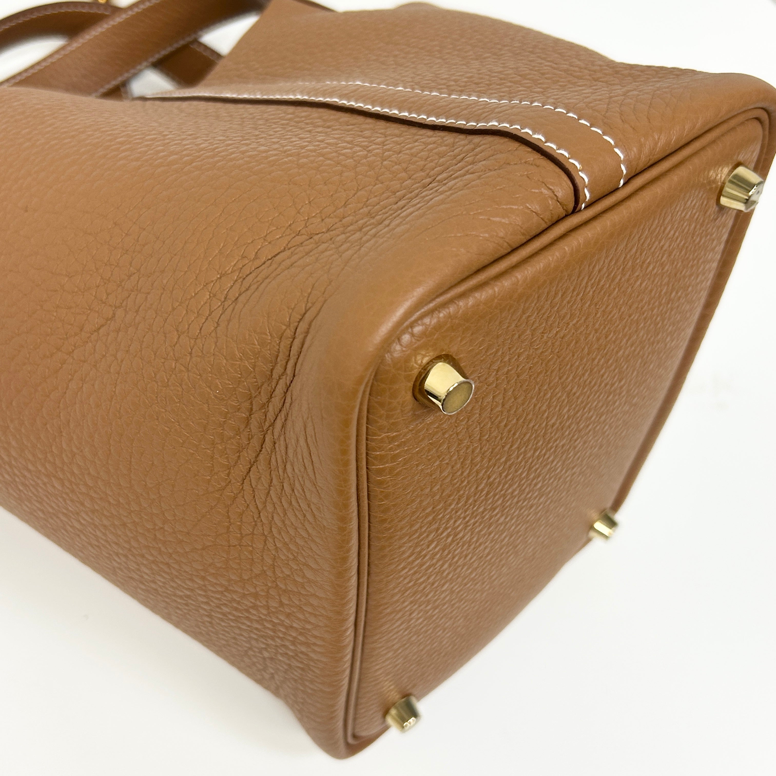 Gold Clemence Picotin 18 w/GHW - Haute Classics