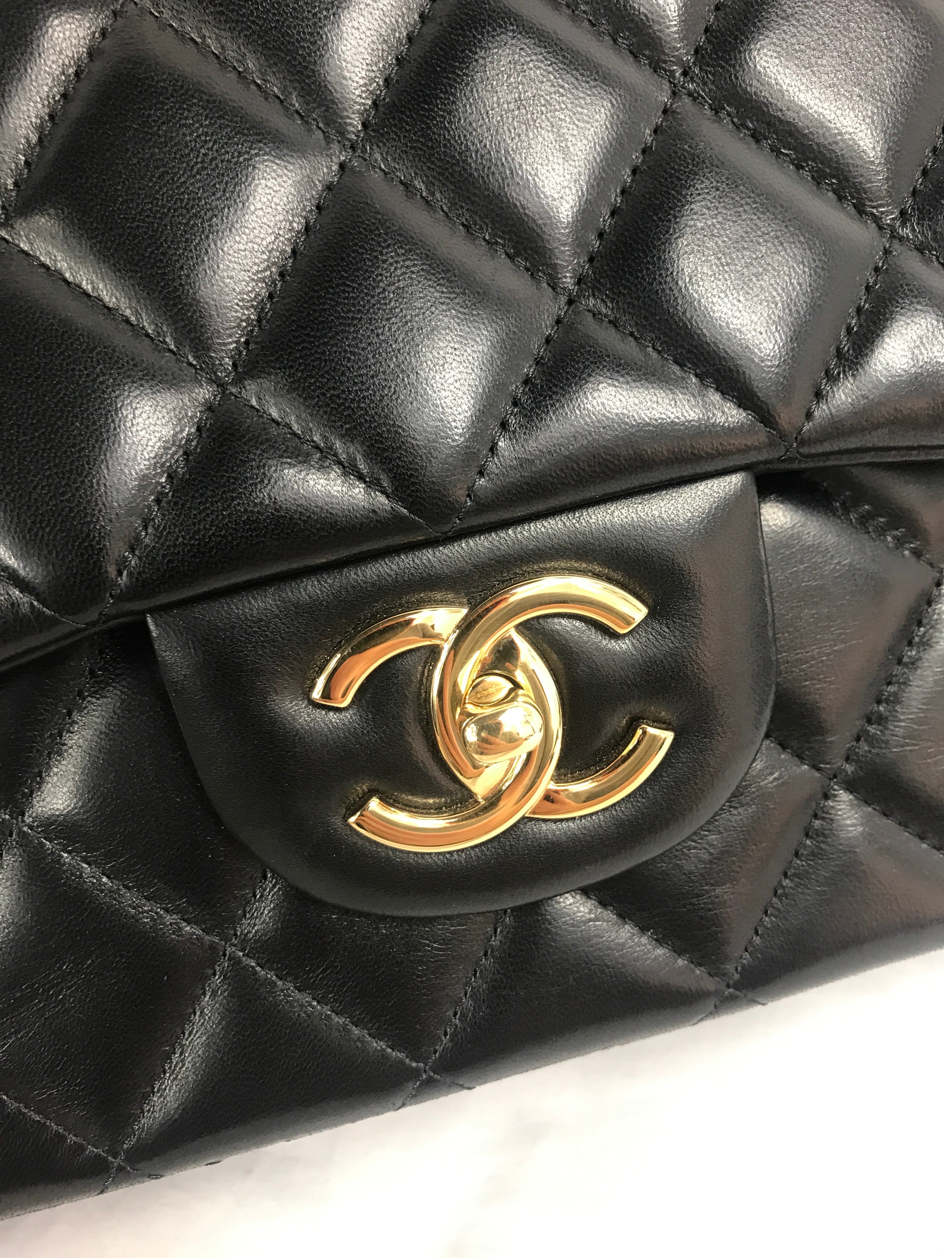 Black Quilted Lambskin Maxi w/GHW