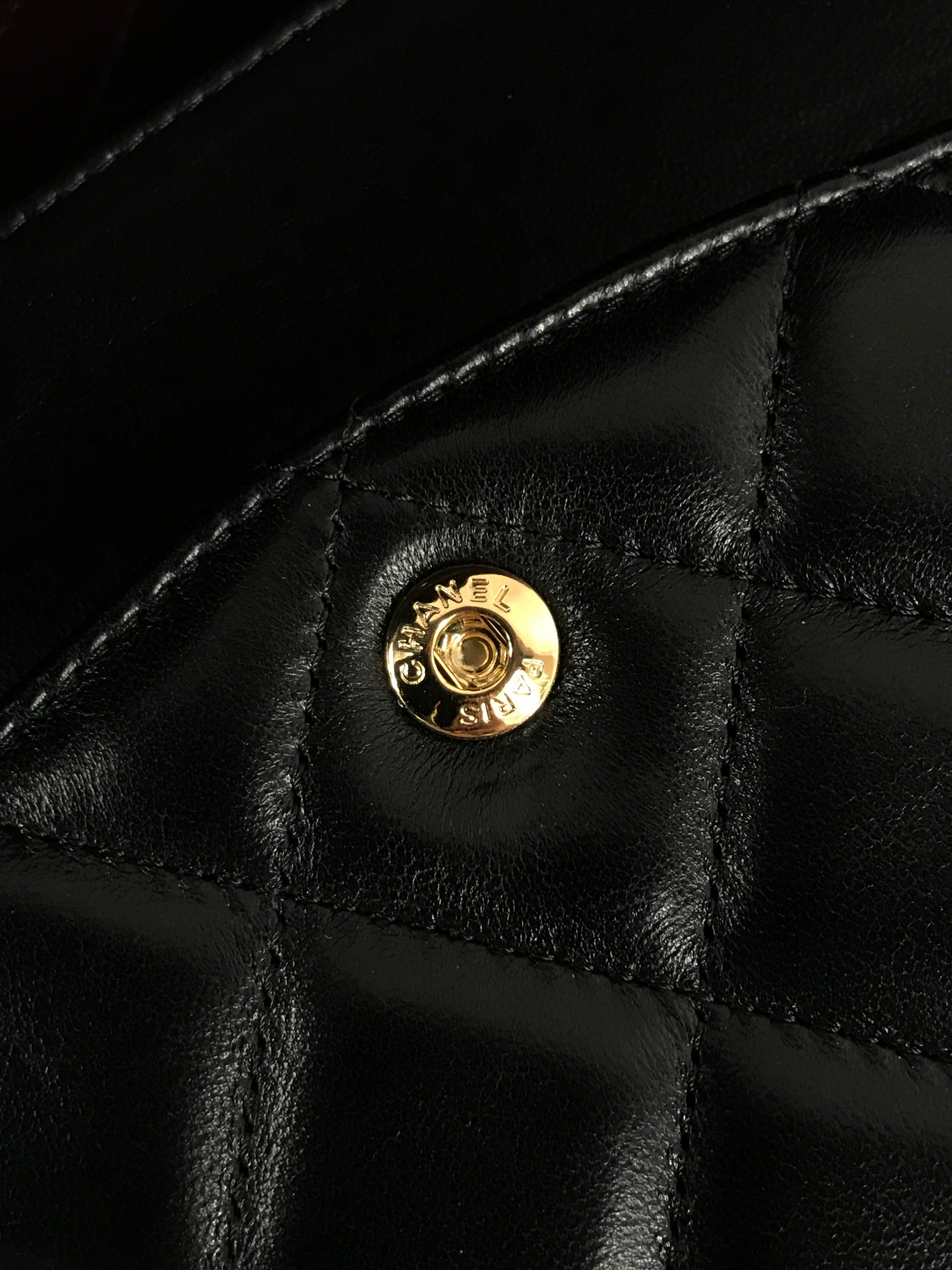 Black Quilted Lambskin Maxi w/GHW